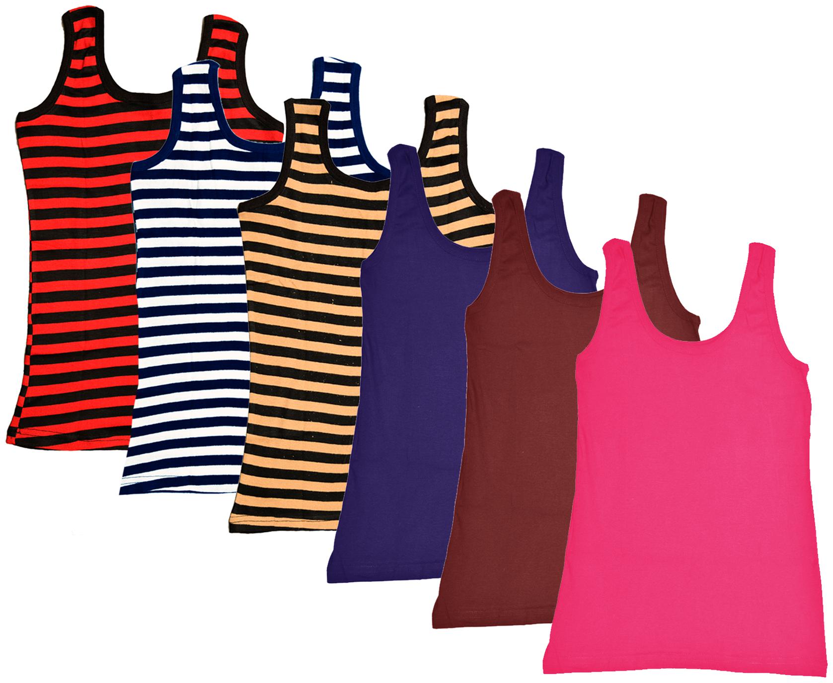 

Kavya Women Multi Regular fit U neck Cotton Tank top