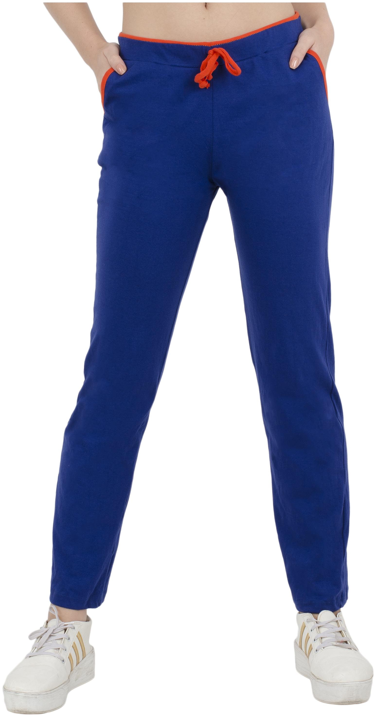 

Kavya Women Regular fit Cotton Solid Track pants - Blue