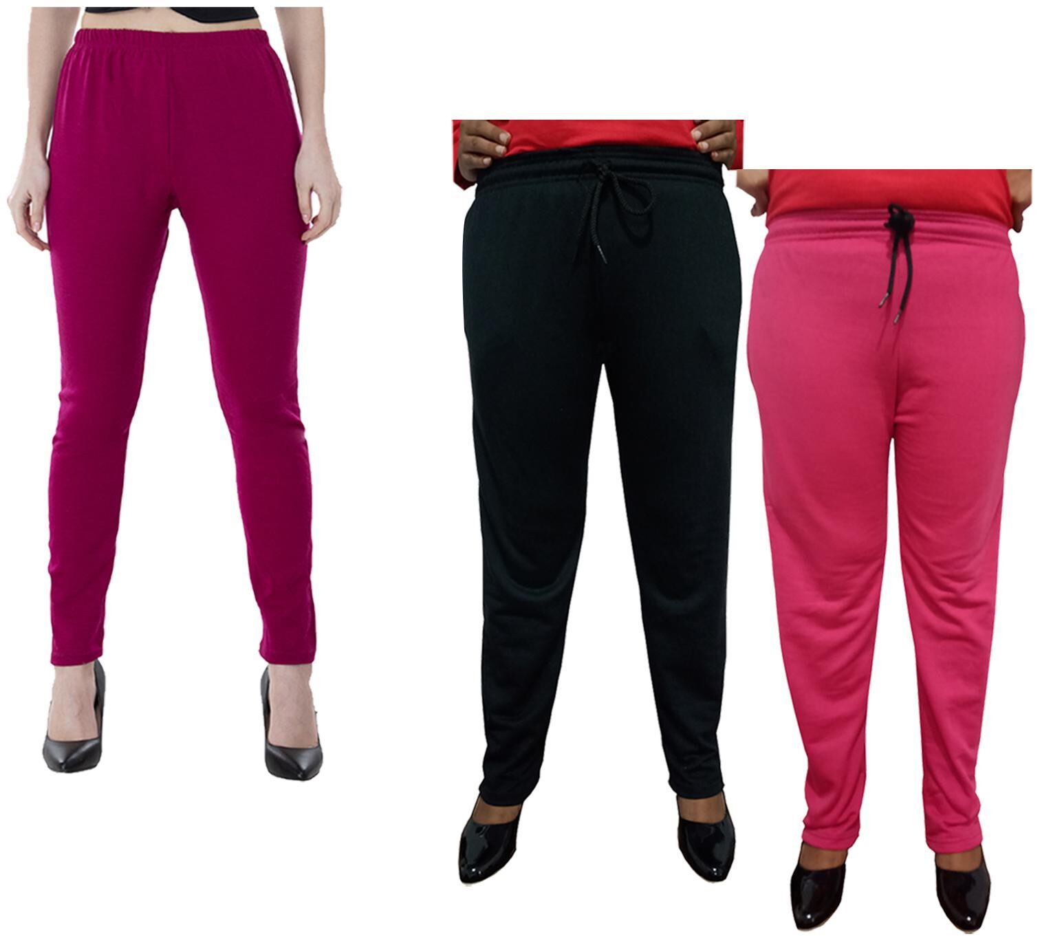 

Kavya Women Regular fit Fleece Solid Track pants - Multi