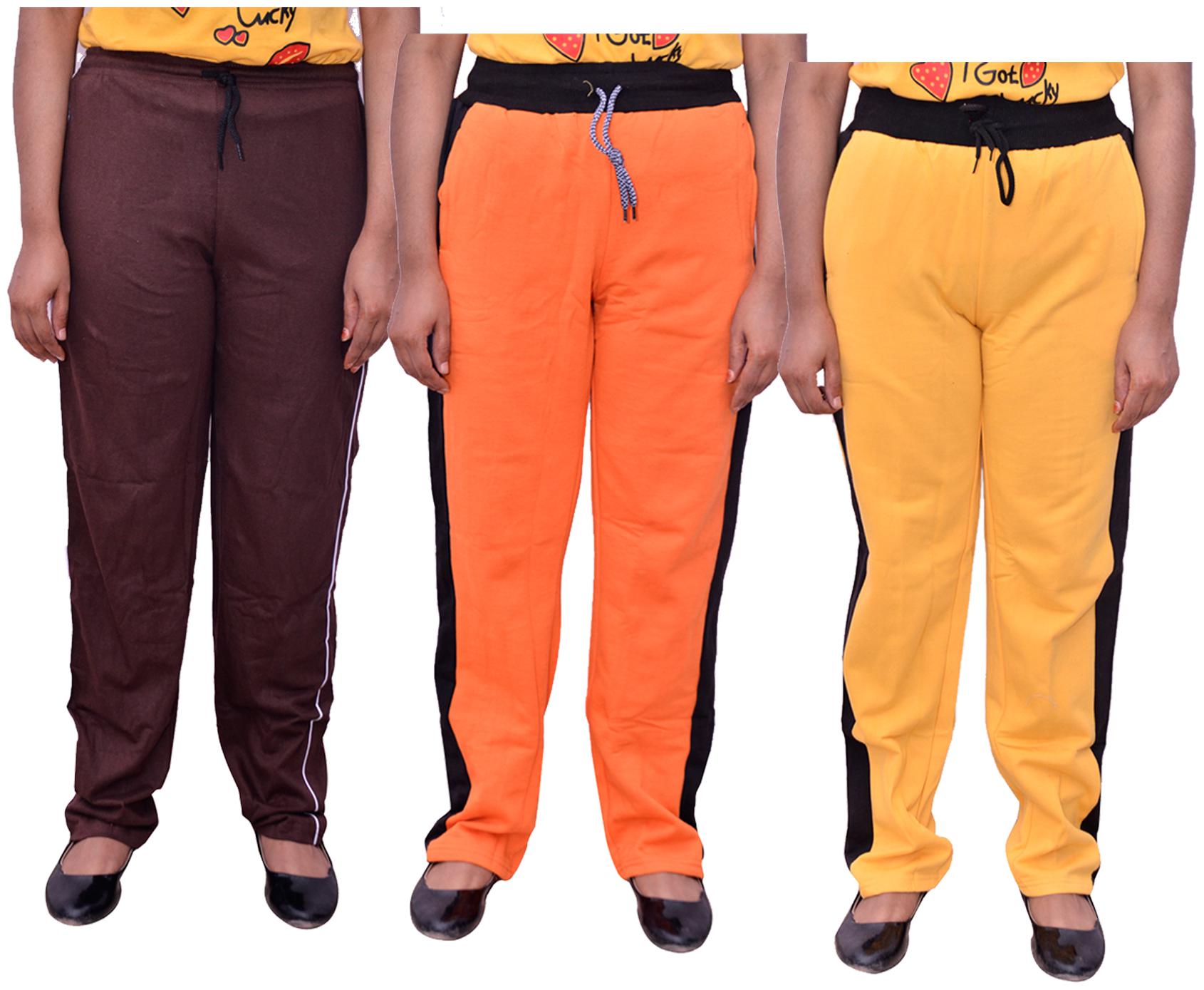 

Kavya Women Regular fit Cotton Solid Track pants - Multi