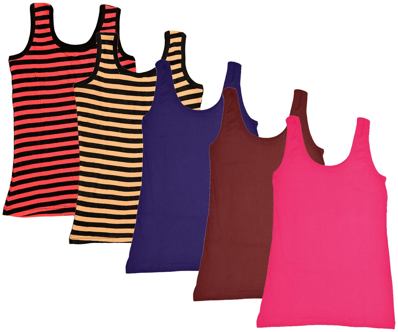 

Kavya Women Multi Regular fit U neck Cotton Tank top