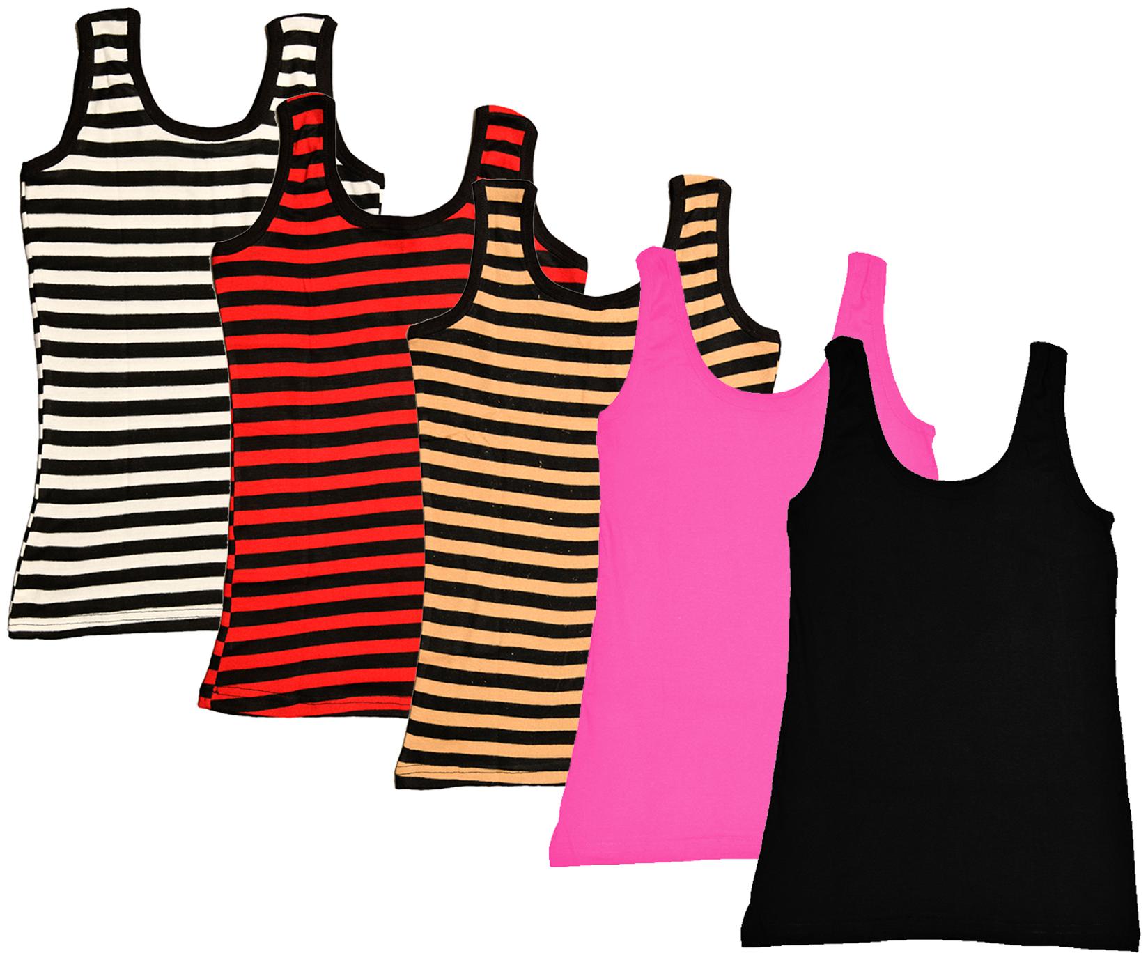

Kavya Women Multi Regular fit U neck Cotton Tank top