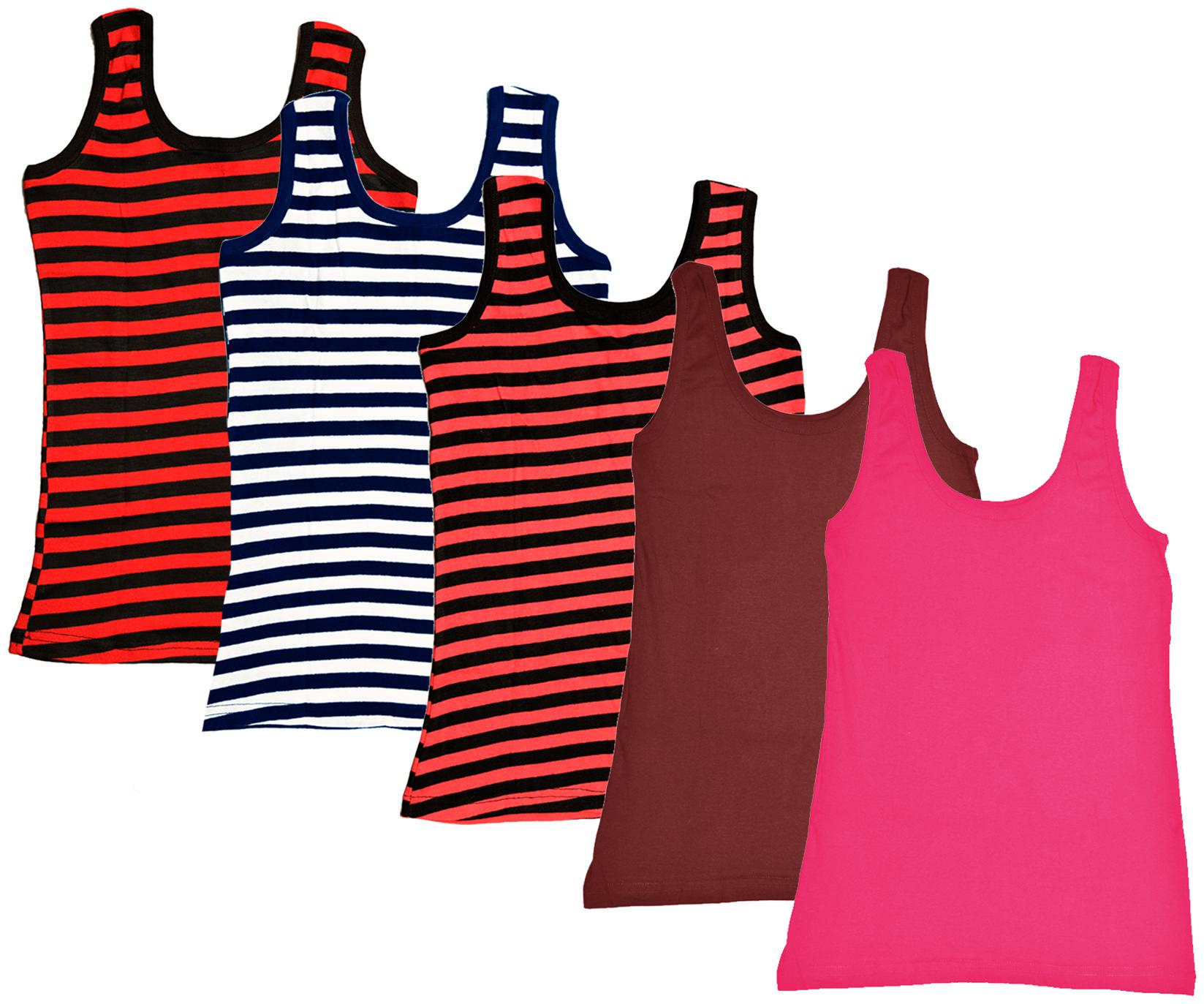 

Kavya Women Multi Regular fit U neck Cotton Tank top
