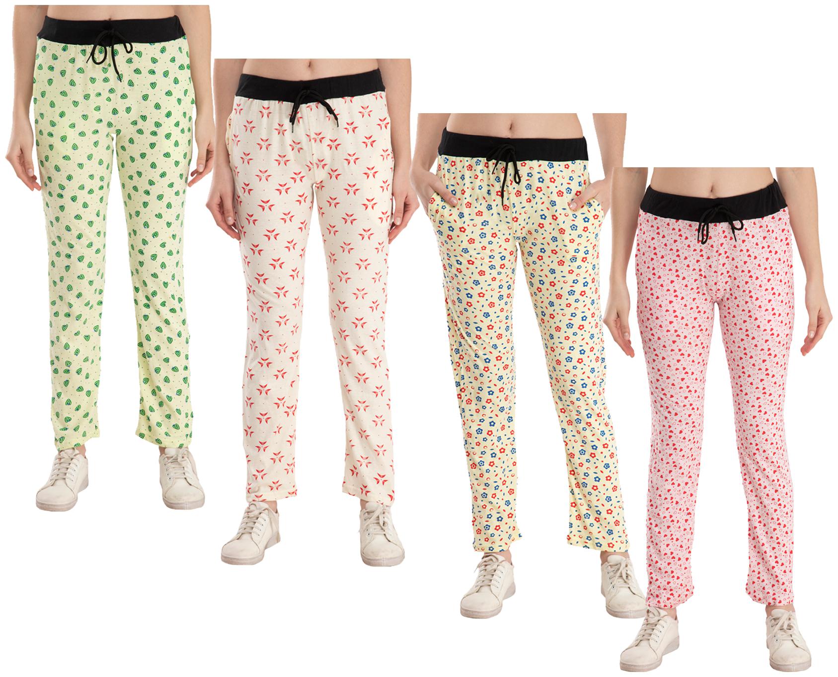 

Kavya Women Regular fit Cotton Printed Track pants - Multi
