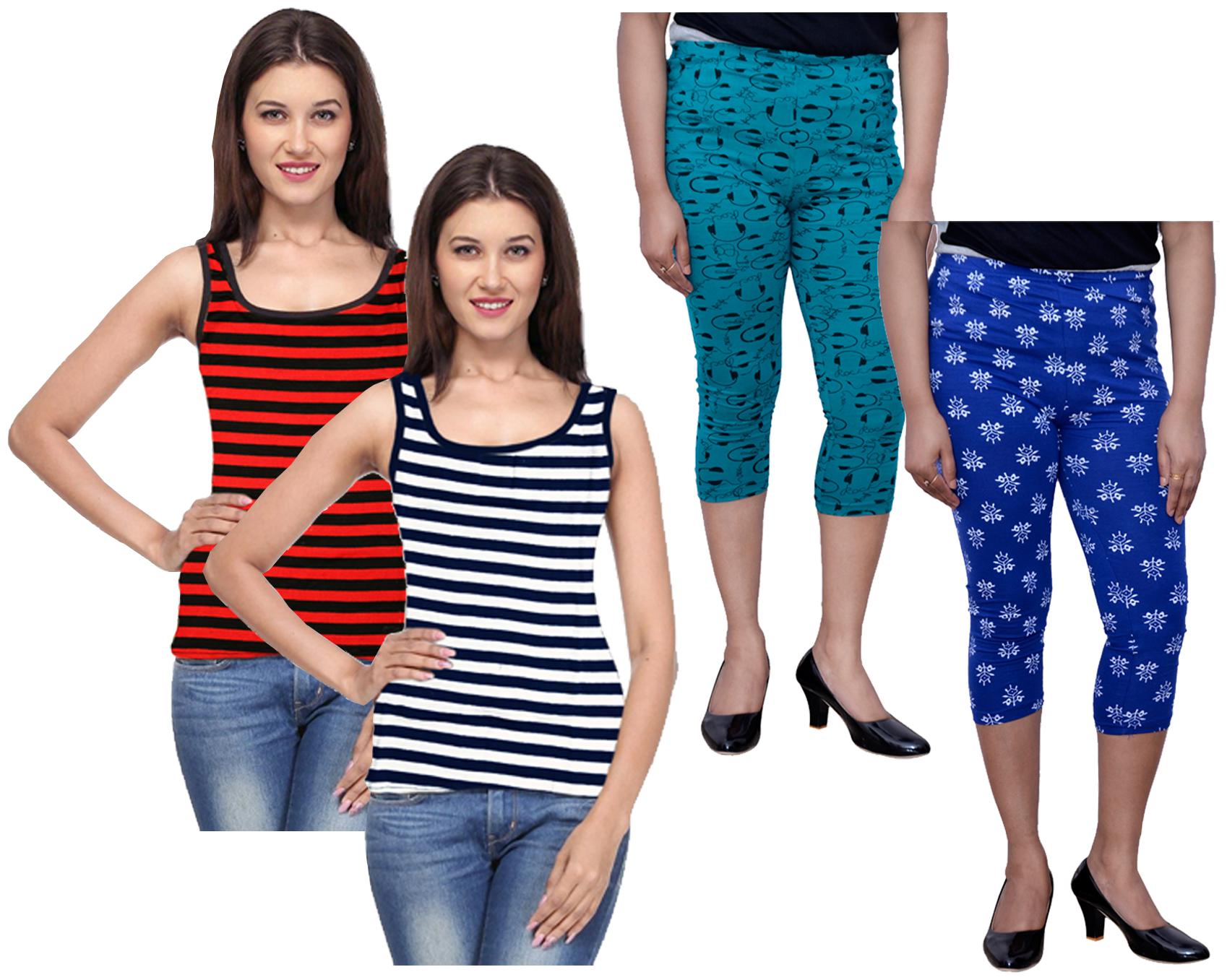 

Kavya Women Printed Regular capri - Multi