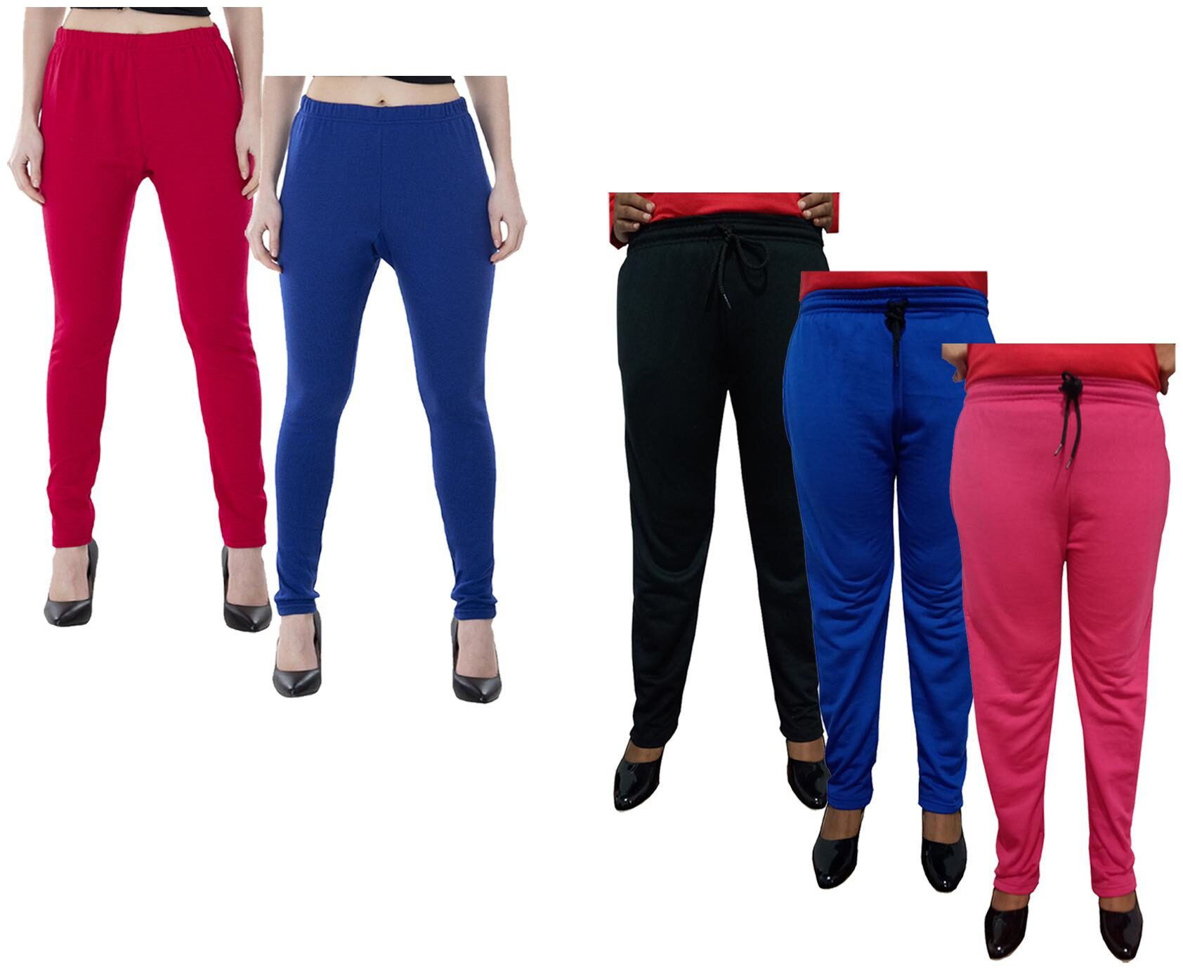 

Kavya Women Regular fit Fleece Solid Track pants - Multi