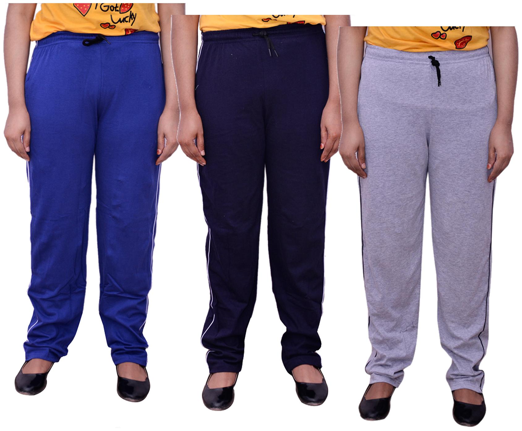 

Kavya Women Regular fit Cotton Solid Track pants - Multi