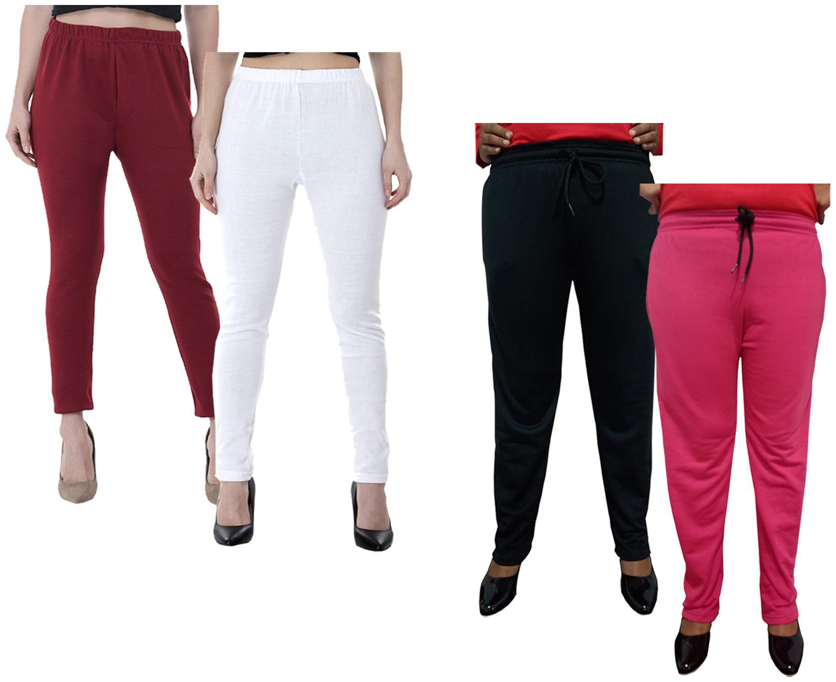 

Kavya Women Regular fit Fleece Solid Track pants - Multi