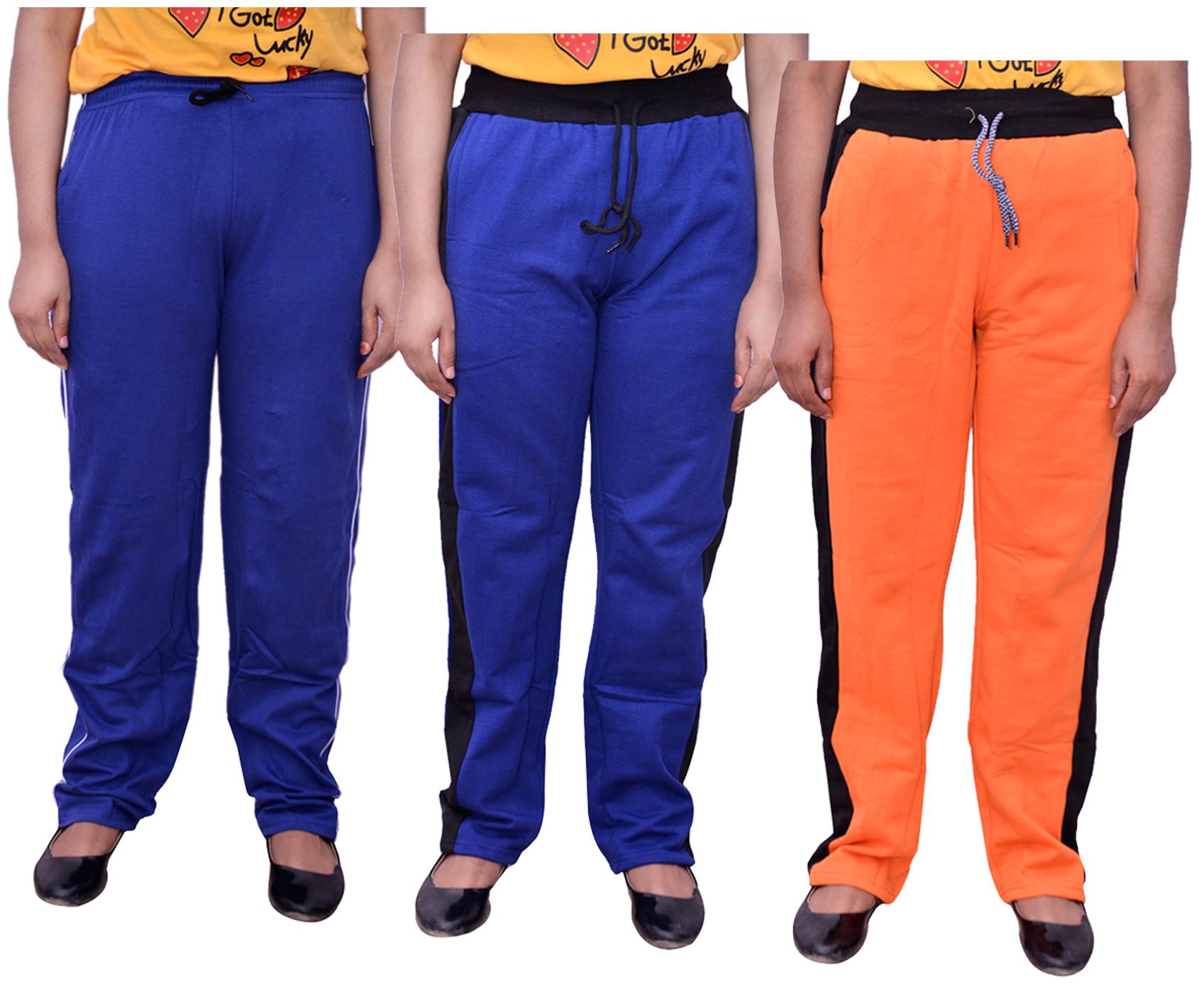 

Kavya Women Regular fit Cotton Solid Track pants - Multi