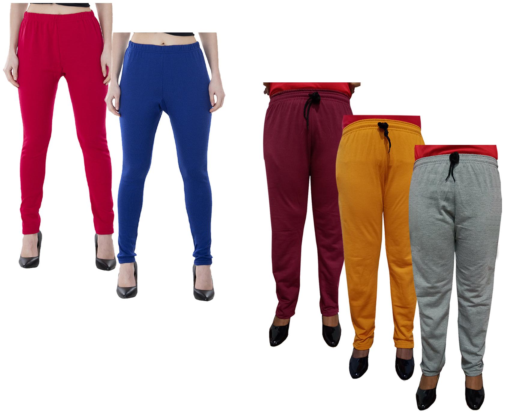 

Kavya Women Regular fit Fleece Solid Track pants - Multi