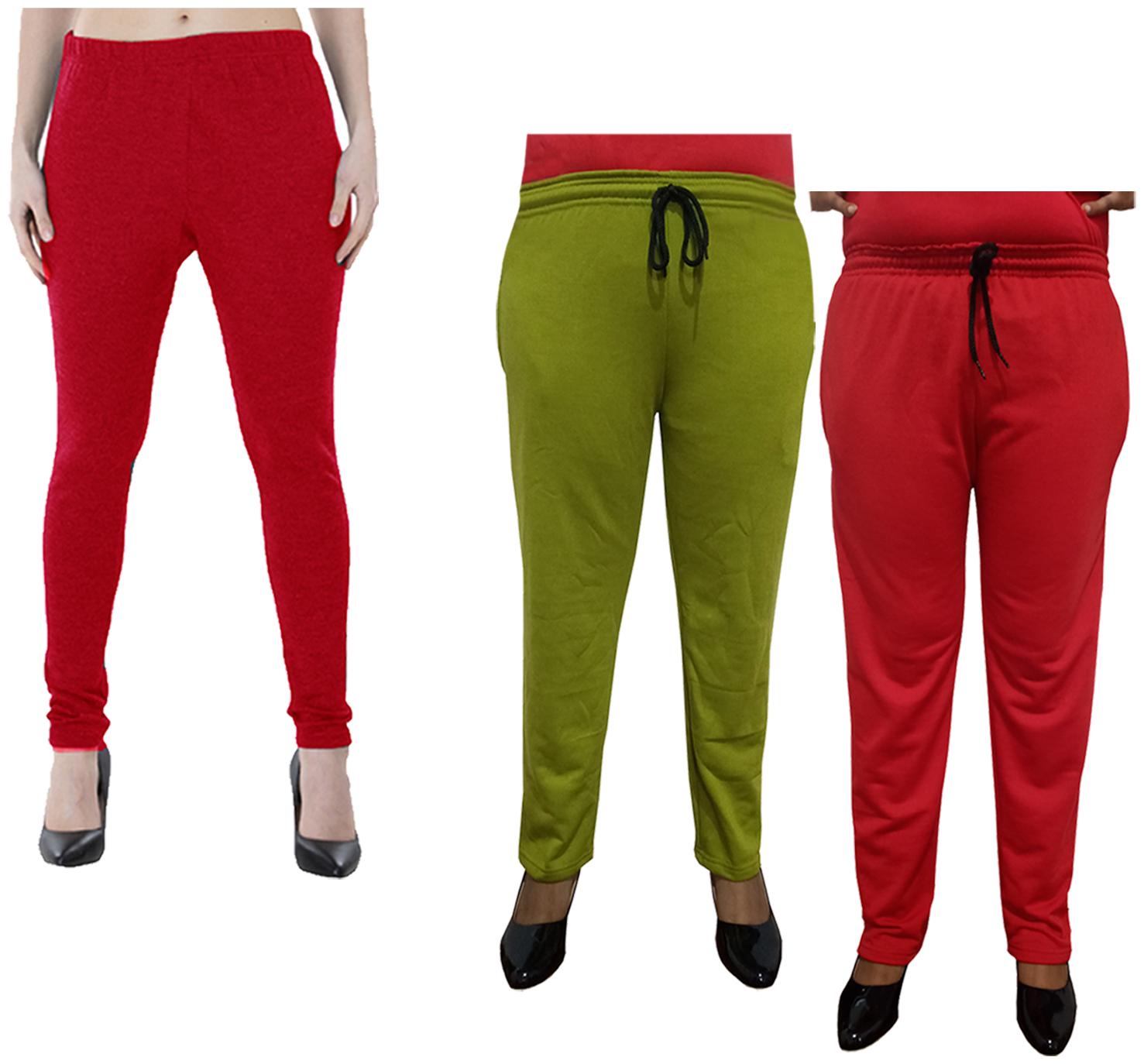 

Kavya Women Regular fit Fleece Solid Track pants - Multi