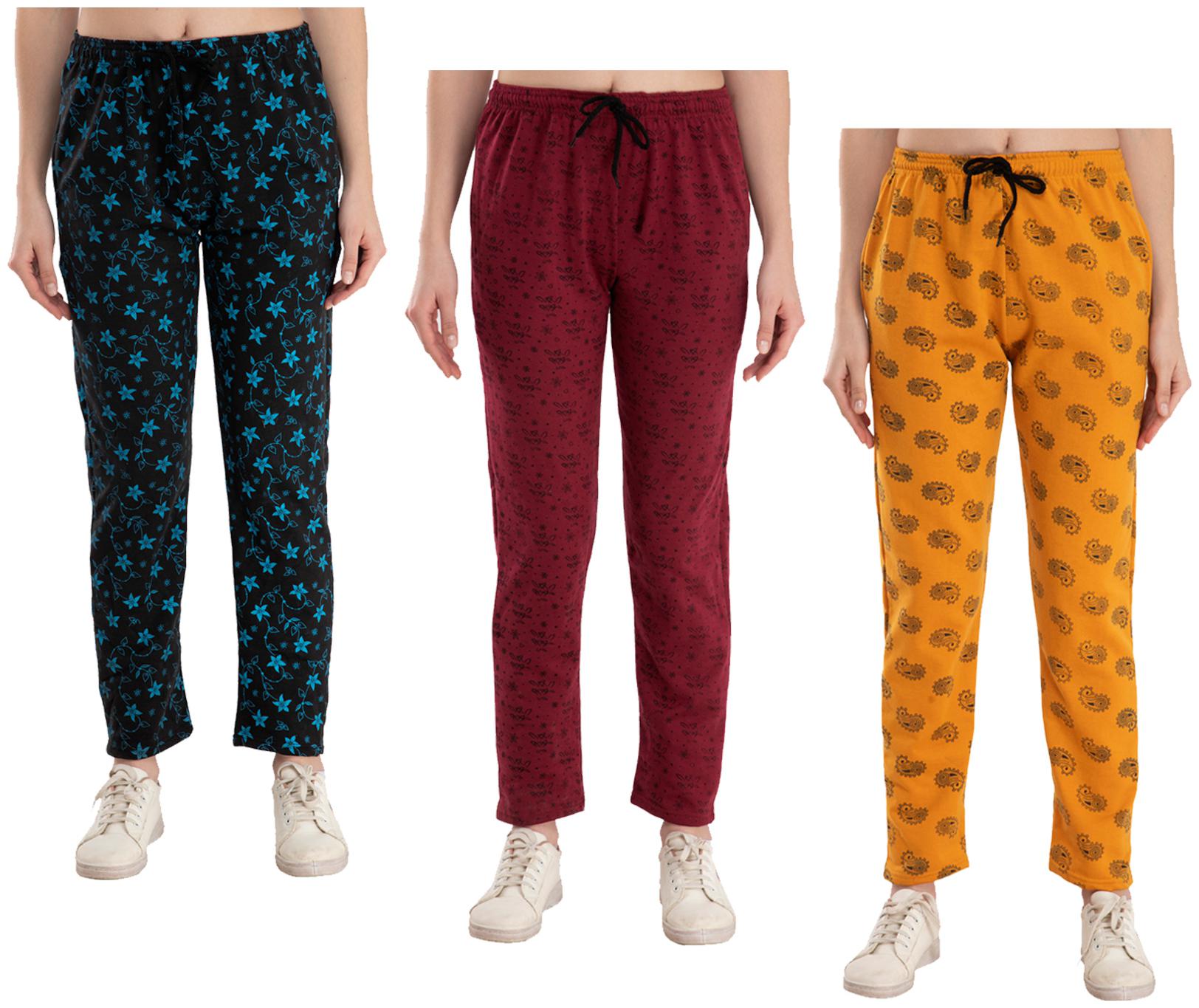 

Kavya Women Regular fit Fleece Printed Track pants - Multi