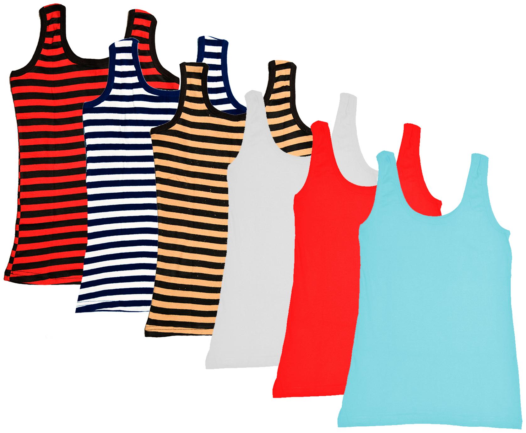 

Kavya Women Multi Regular fit U neck Cotton Tank top