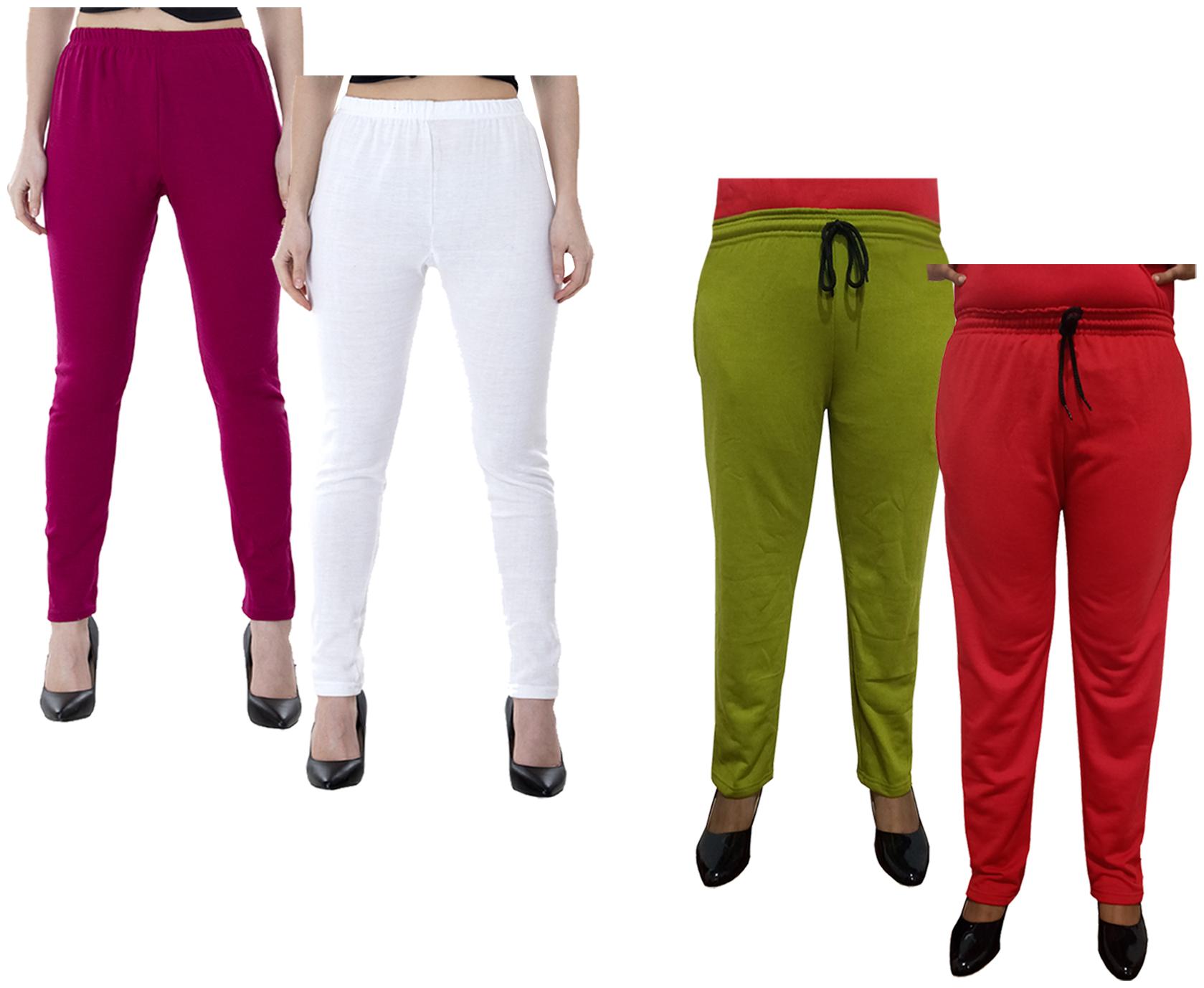 

Kavya Women Regular fit Fleece Solid Track pants - Multi