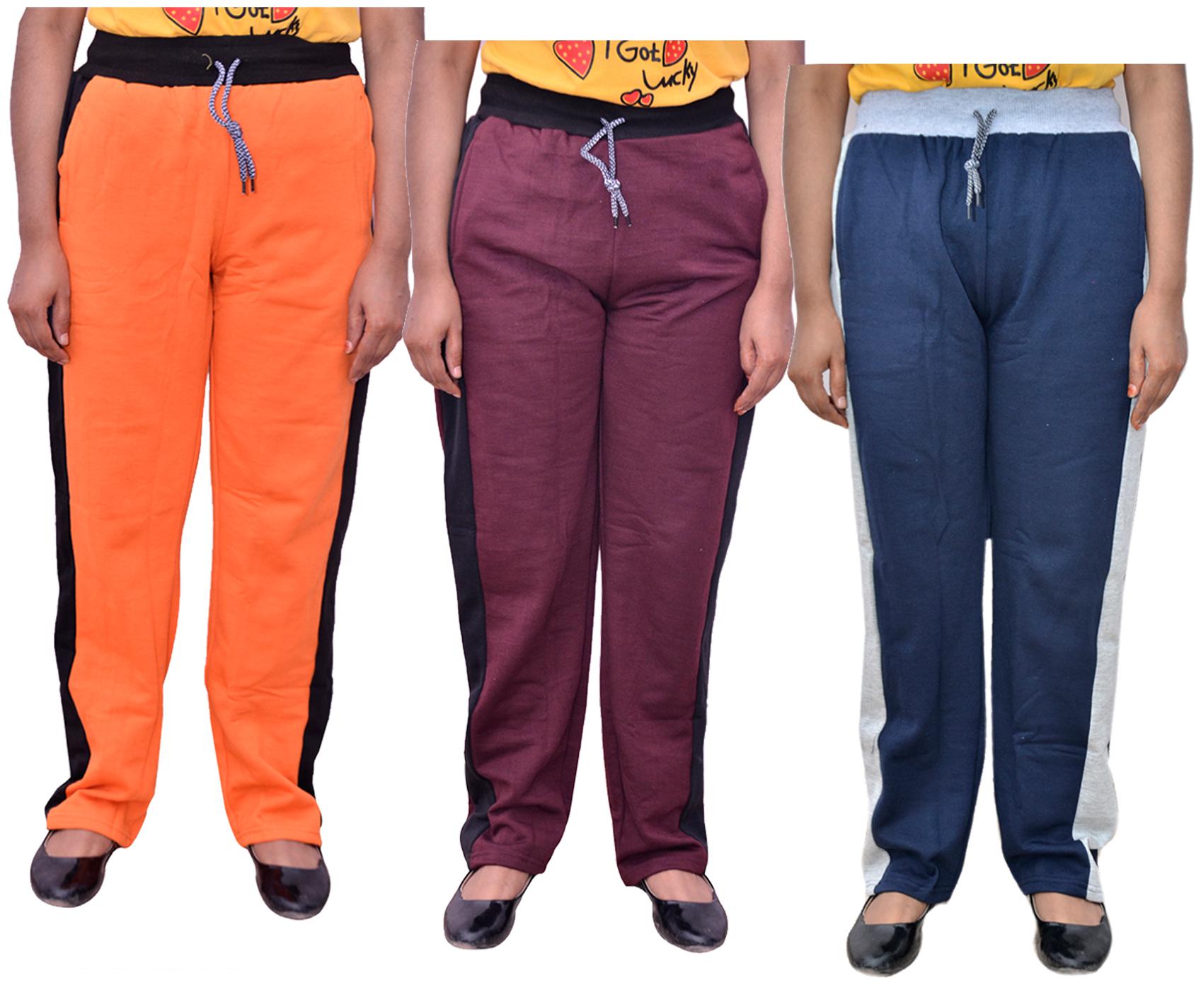 

Kavya Women Regular fit Cotton Solid Track pants - Multi