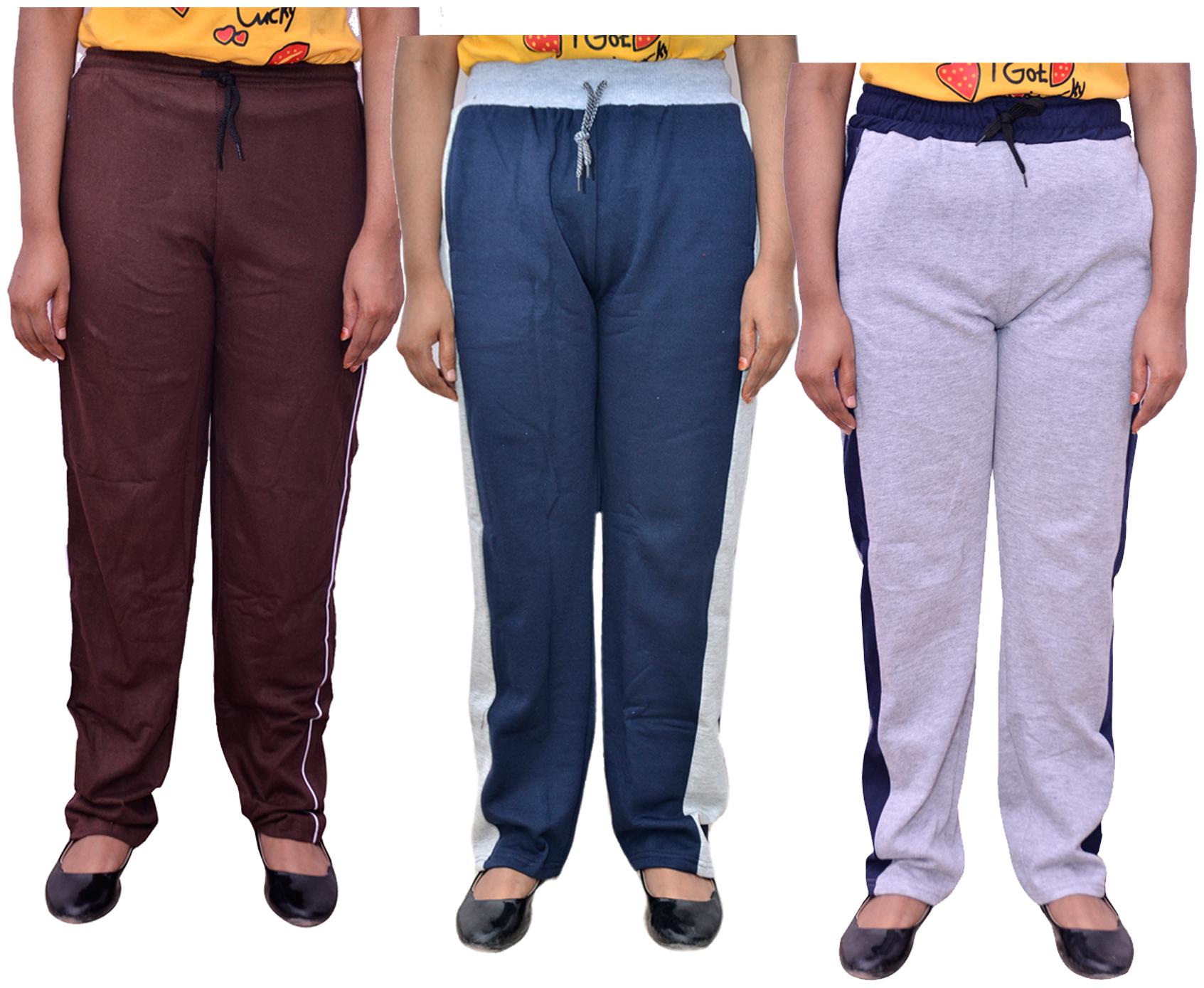 

Kavya Women Regular fit Cotton Solid Track pants - Multi