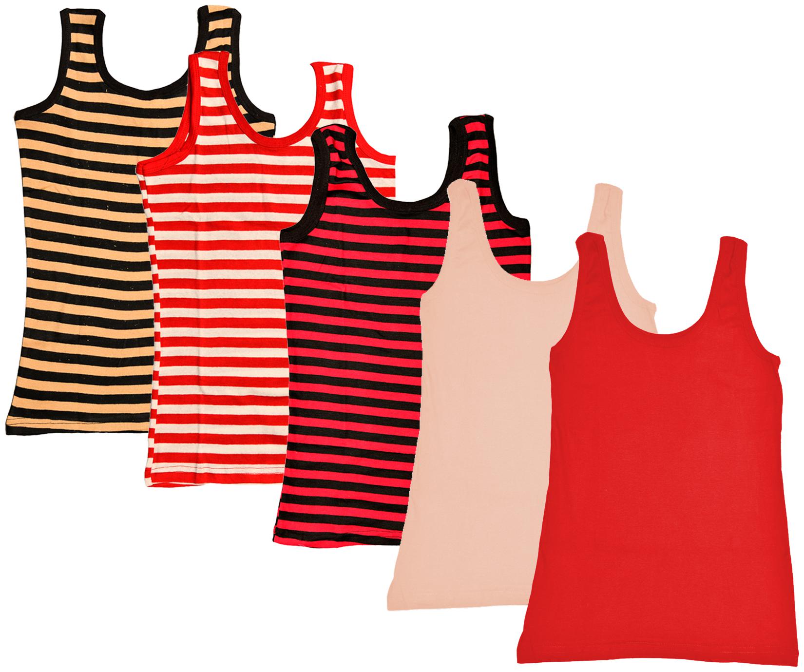 

Kavya Women Multi Regular fit U neck Cotton Tank top