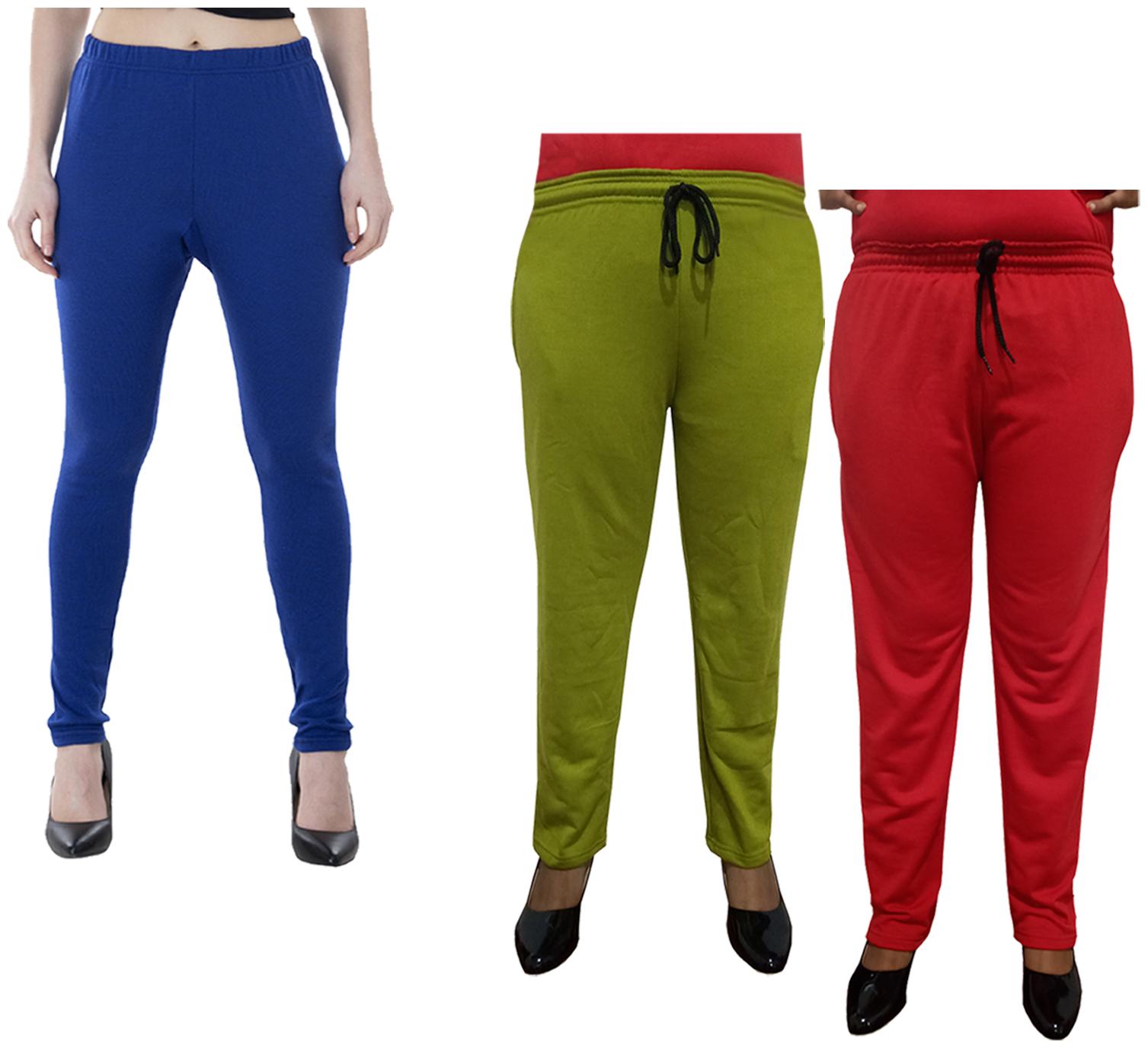 

Kavya Women Regular fit Fleece Solid Track pants - Multi