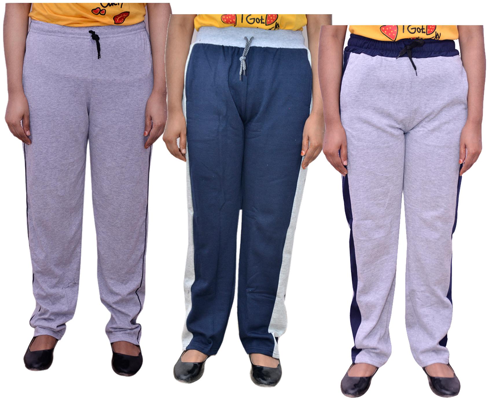 

Kavya Women Regular fit Cotton Solid Track pants - Multi