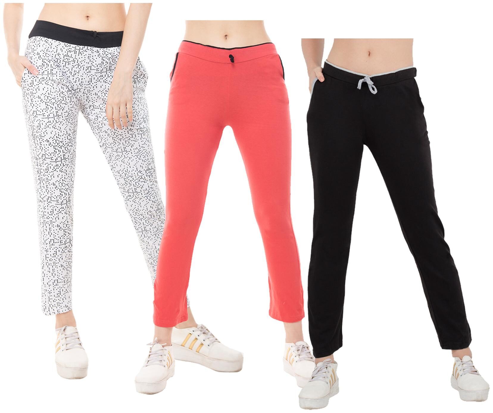 

Kavya Women Regular fit Cotton Solid Track pants - Multi
