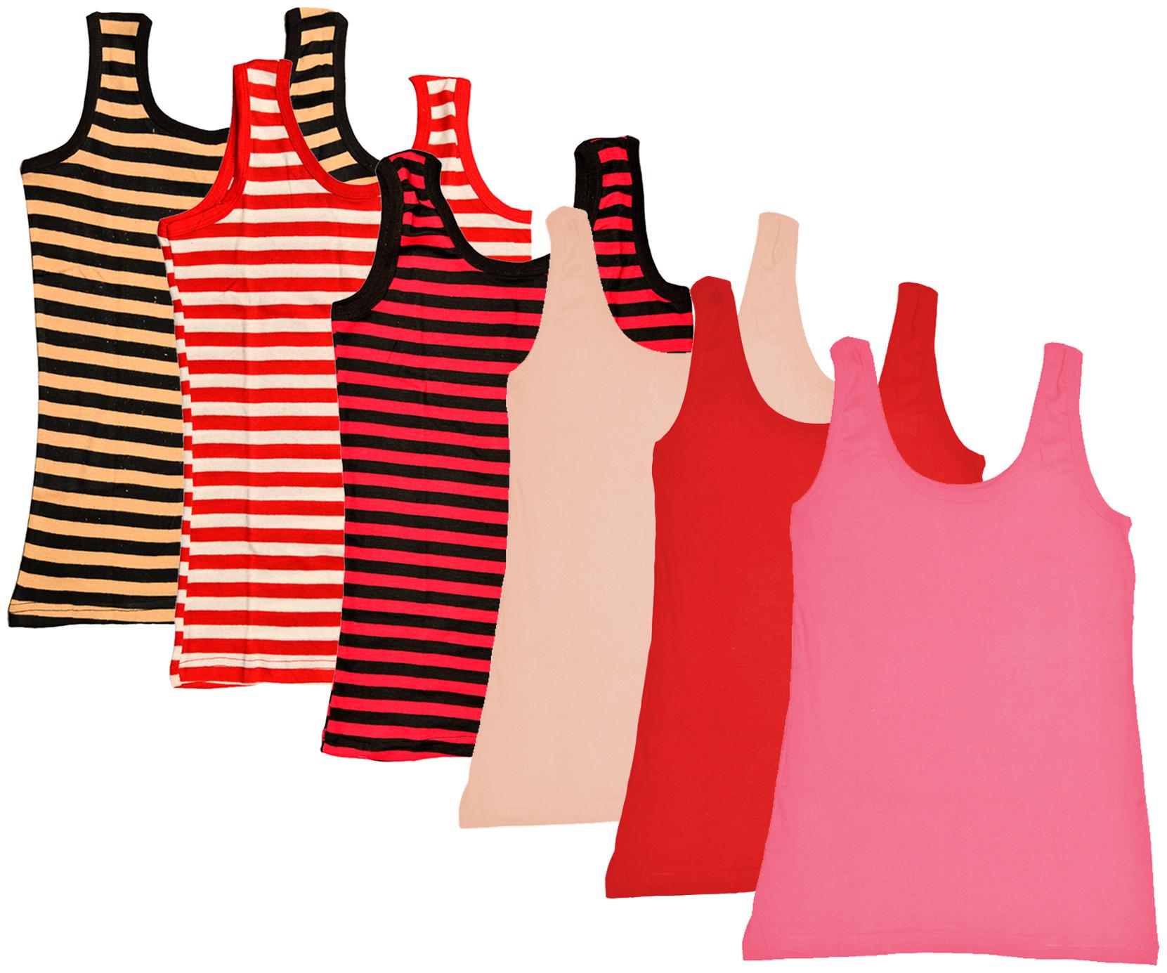 

Kavya Women Multi Regular fit U neck Cotton Tank top