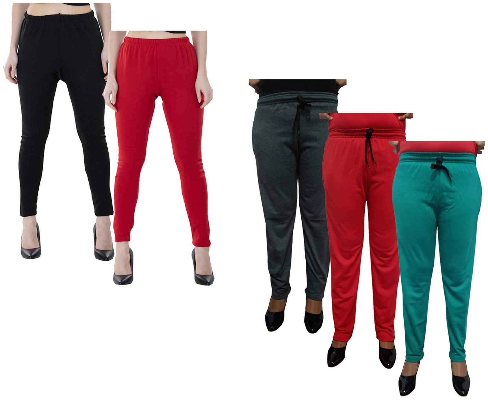 

Kavya Women Regular fit Fleece Solid Track pants - Multi