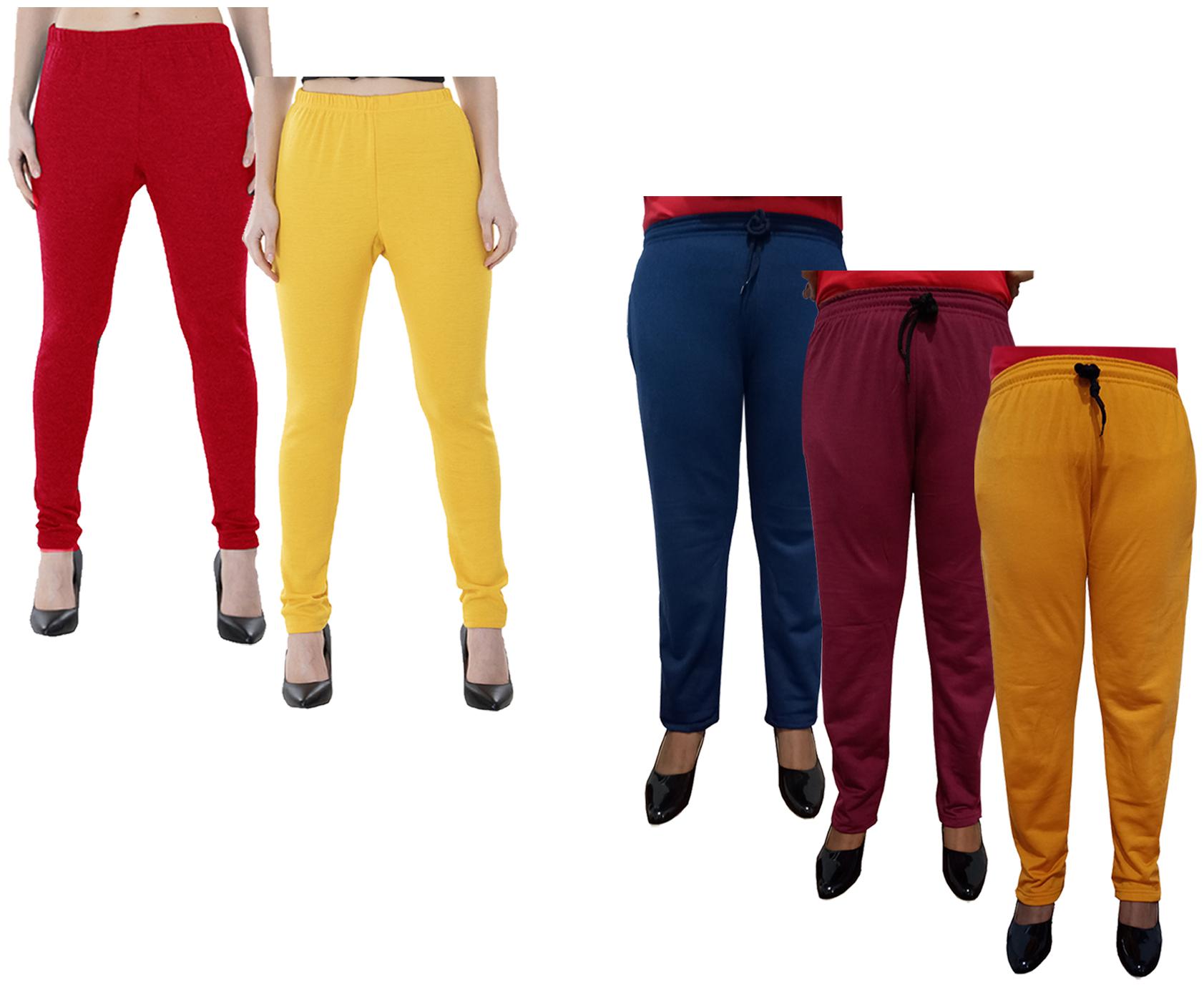 

Kavya Women Regular fit Fleece Solid Track pants - Multi