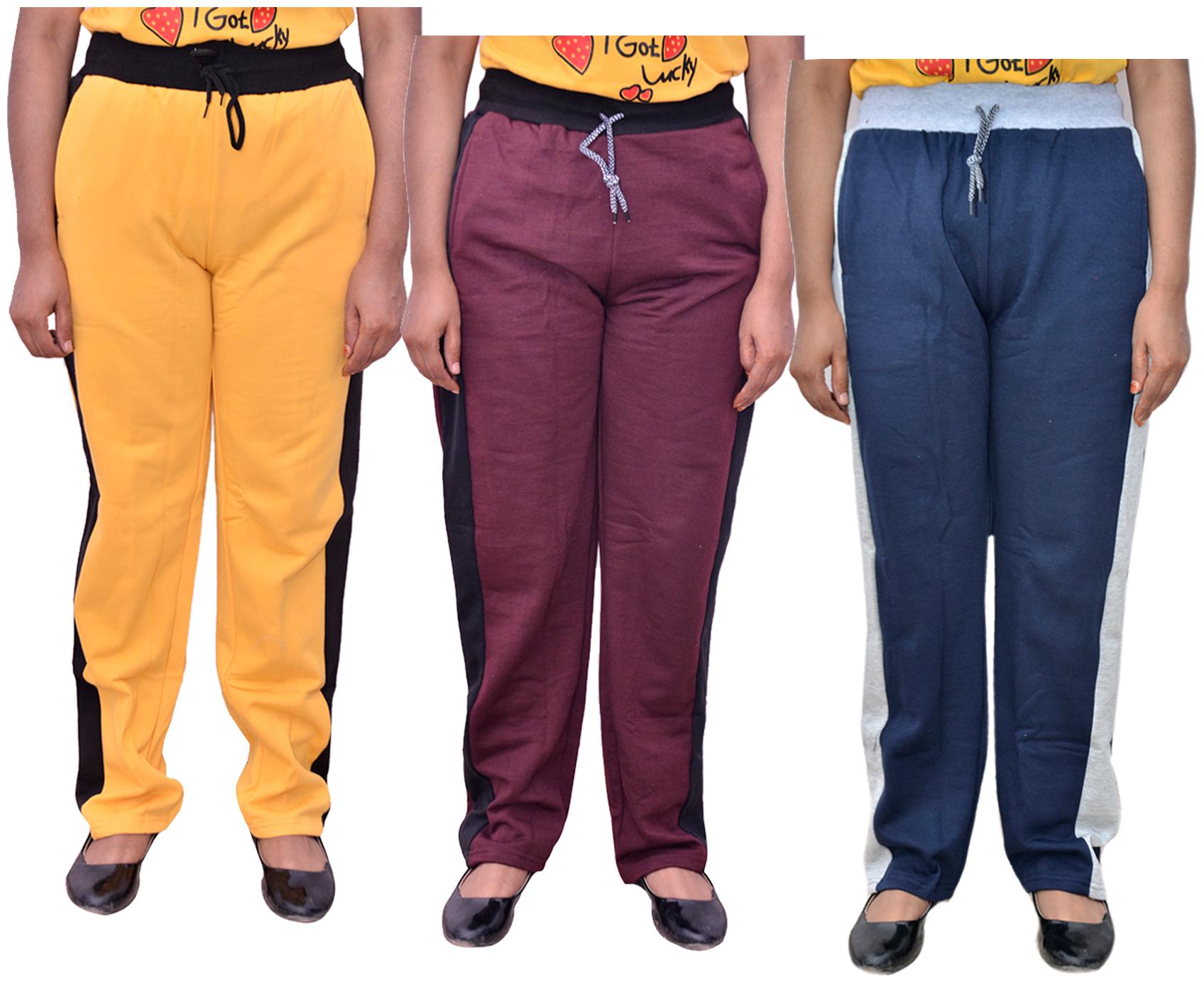 

Kavya Women Regular fit Cotton Solid Track pants - Multi
