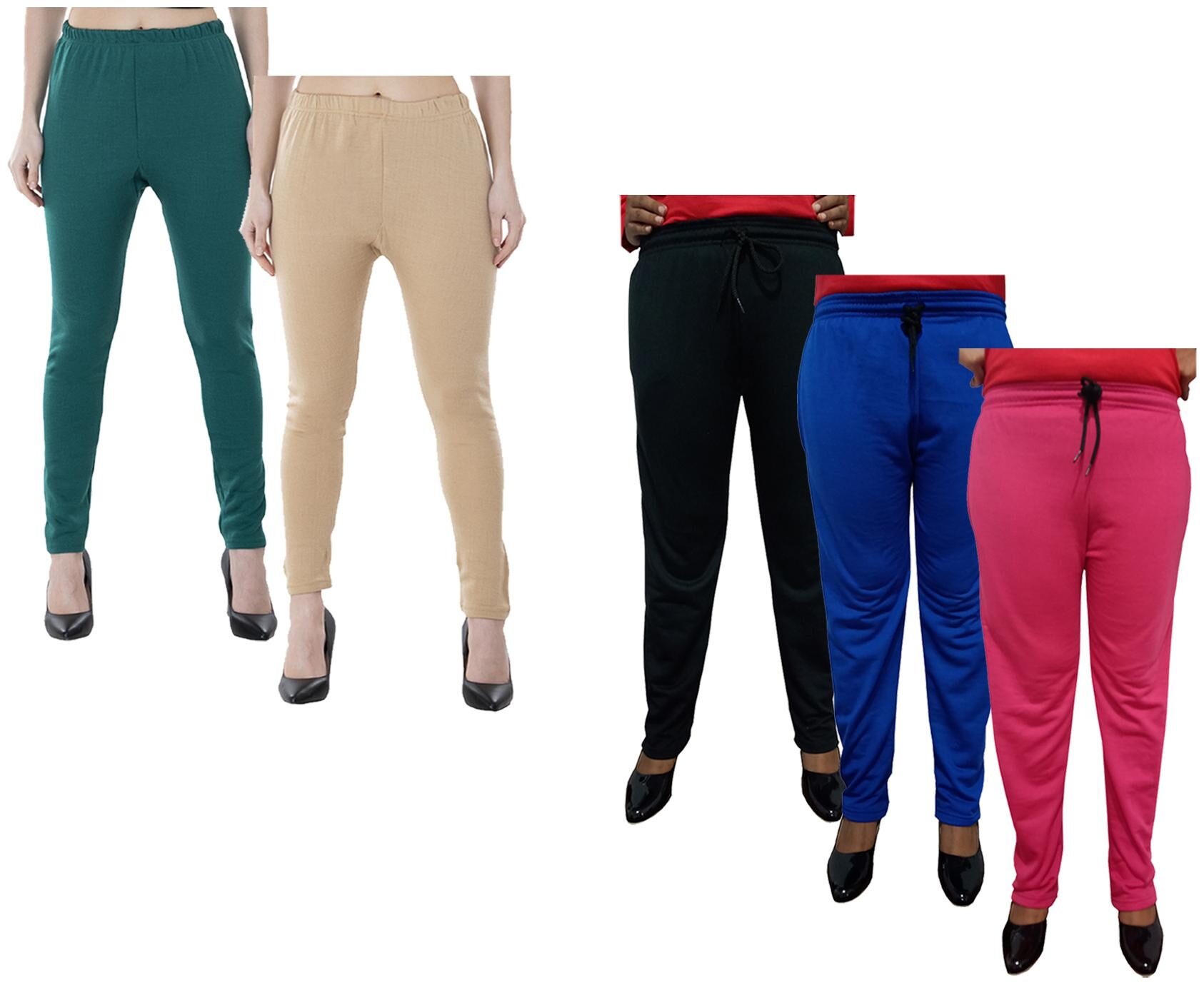 

Kavya Women Regular fit Fleece Solid Track pants - Multi