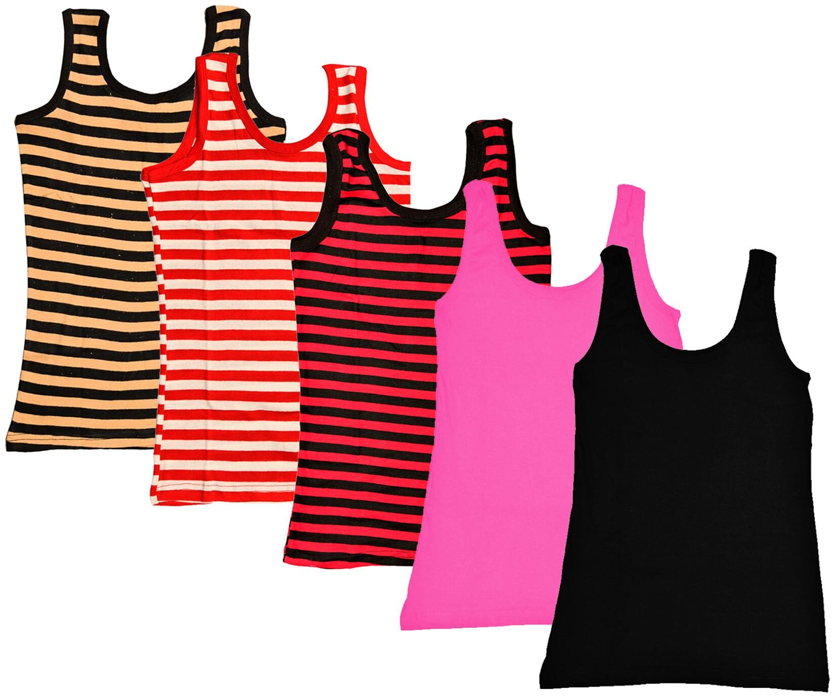 

Kavya Women Multi Regular fit U neck Cotton Tank top