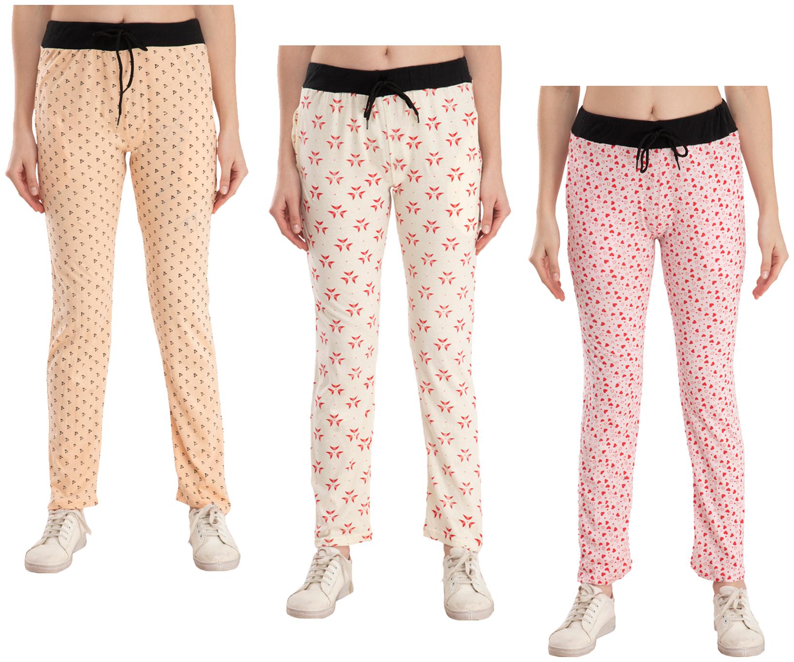 

Kavya Women Regular fit Cotton Printed Track pants - Multi