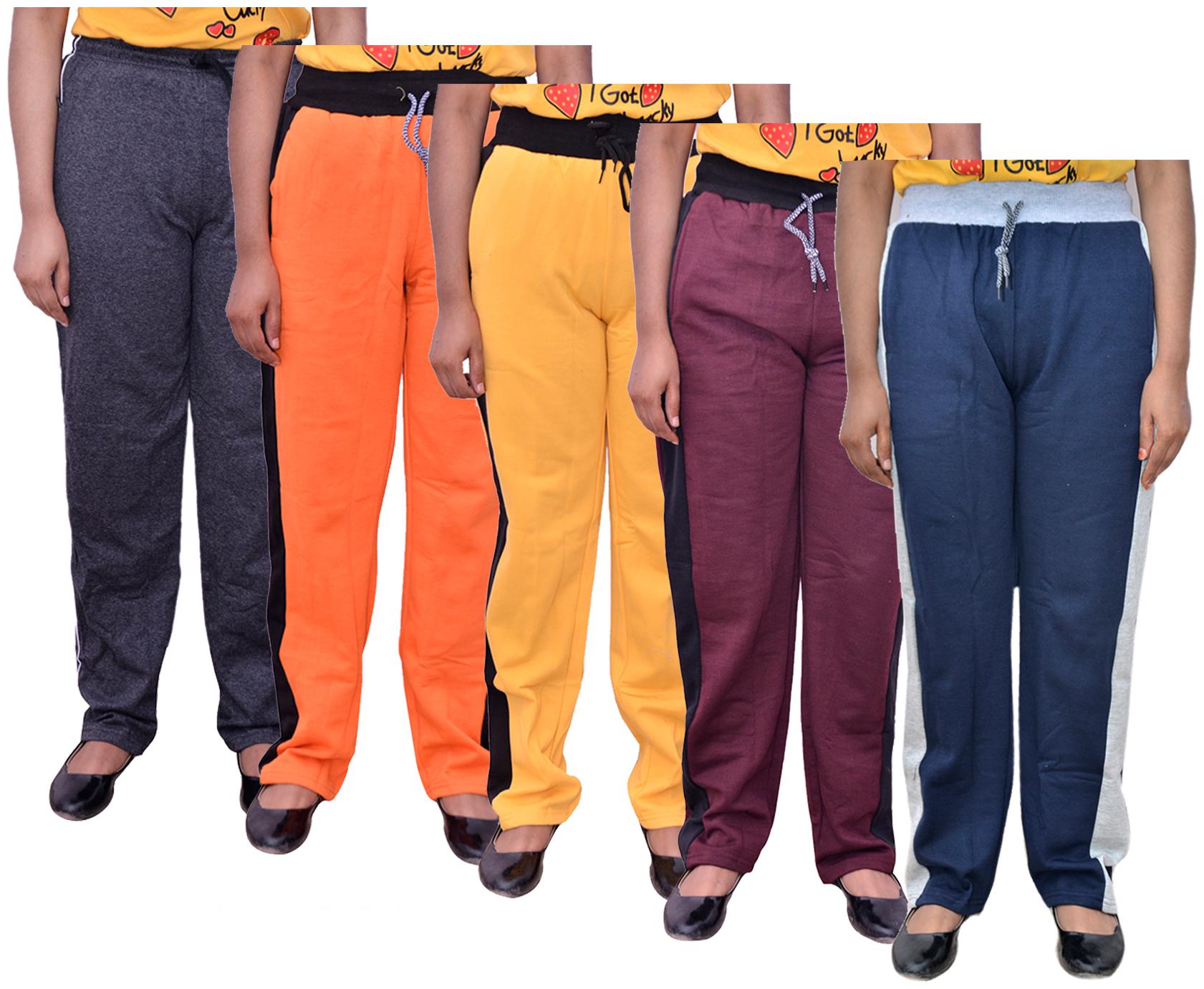 

Kavya Women Regular fit Cotton Solid Track pants - Multi
