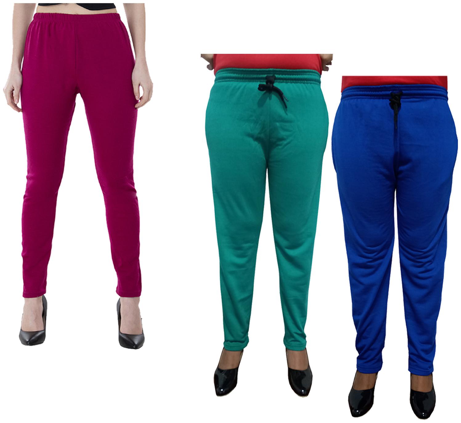 

Kavya Women Regular fit Fleece Solid Track pants - Multi