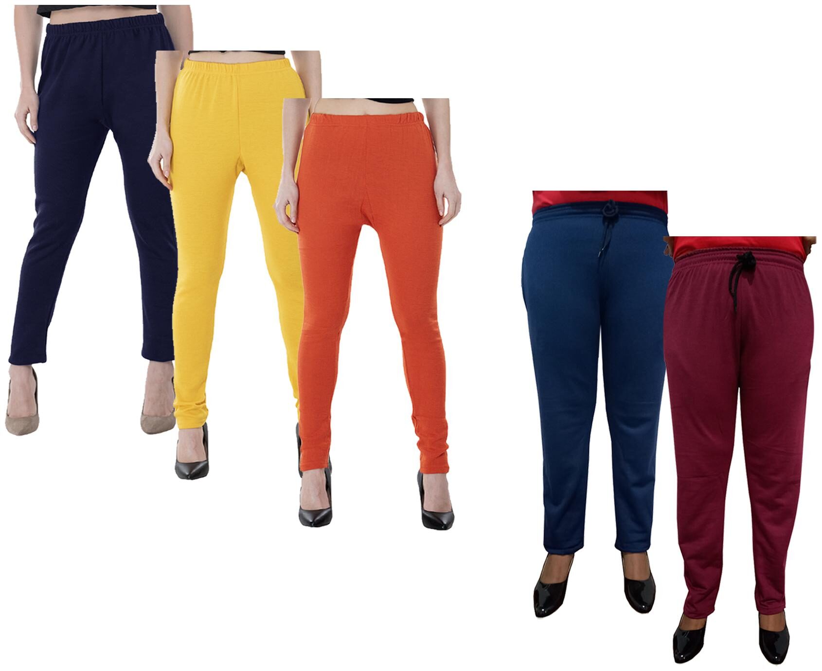 

Kavya Women Regular fit Fleece Solid Track pants - Multi