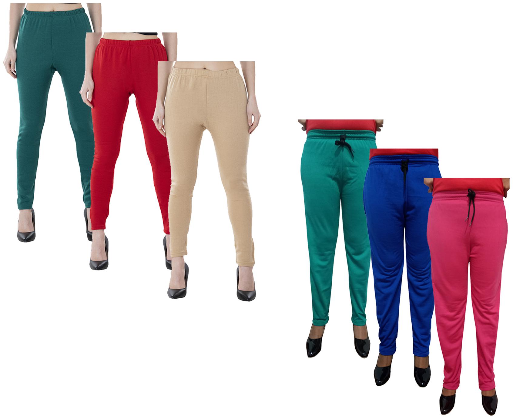 

Kavya Women Regular fit Fleece Solid Track pants - Multi
