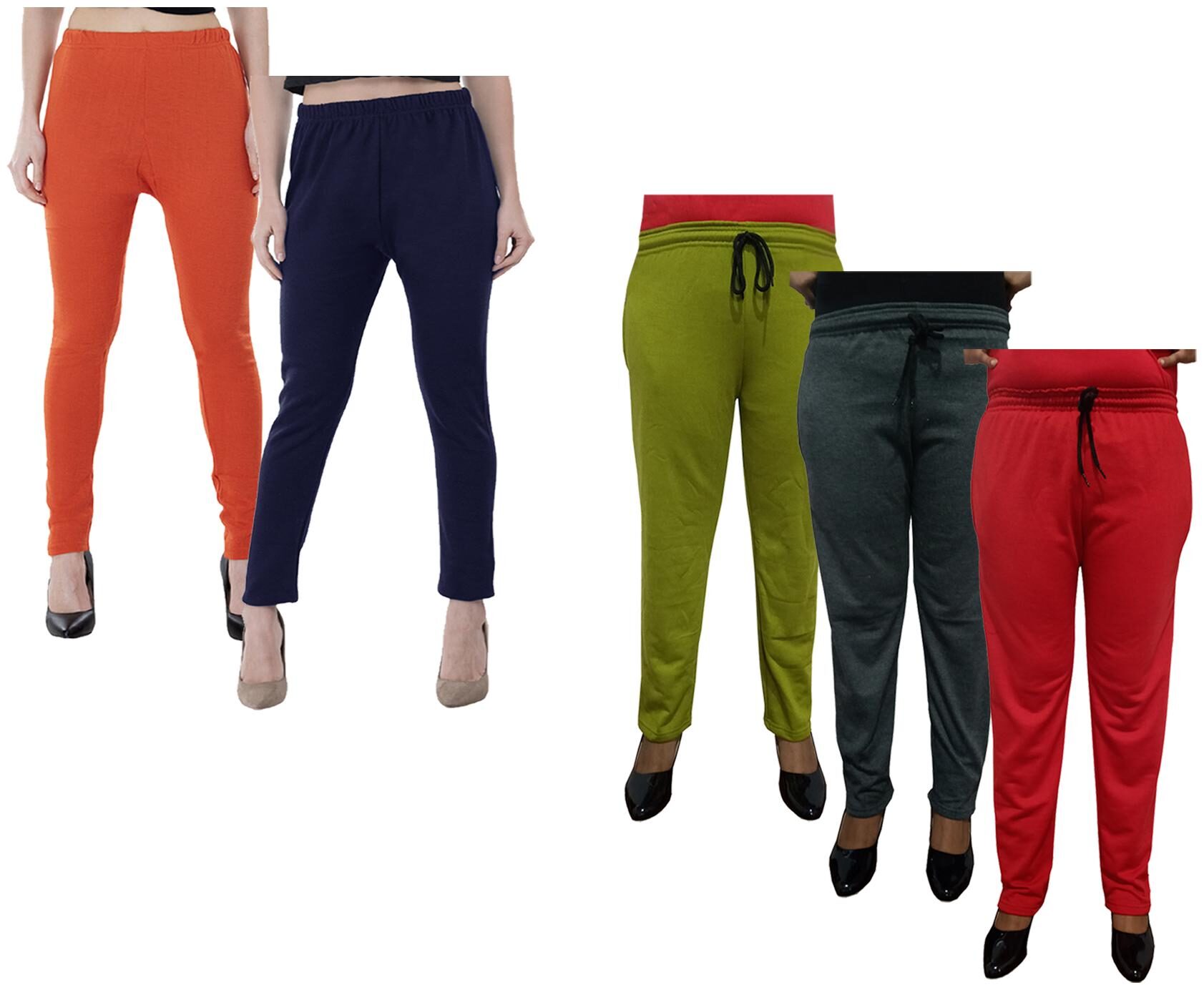 

Kavya Women Regular fit Fleece Solid Track pants - Multi