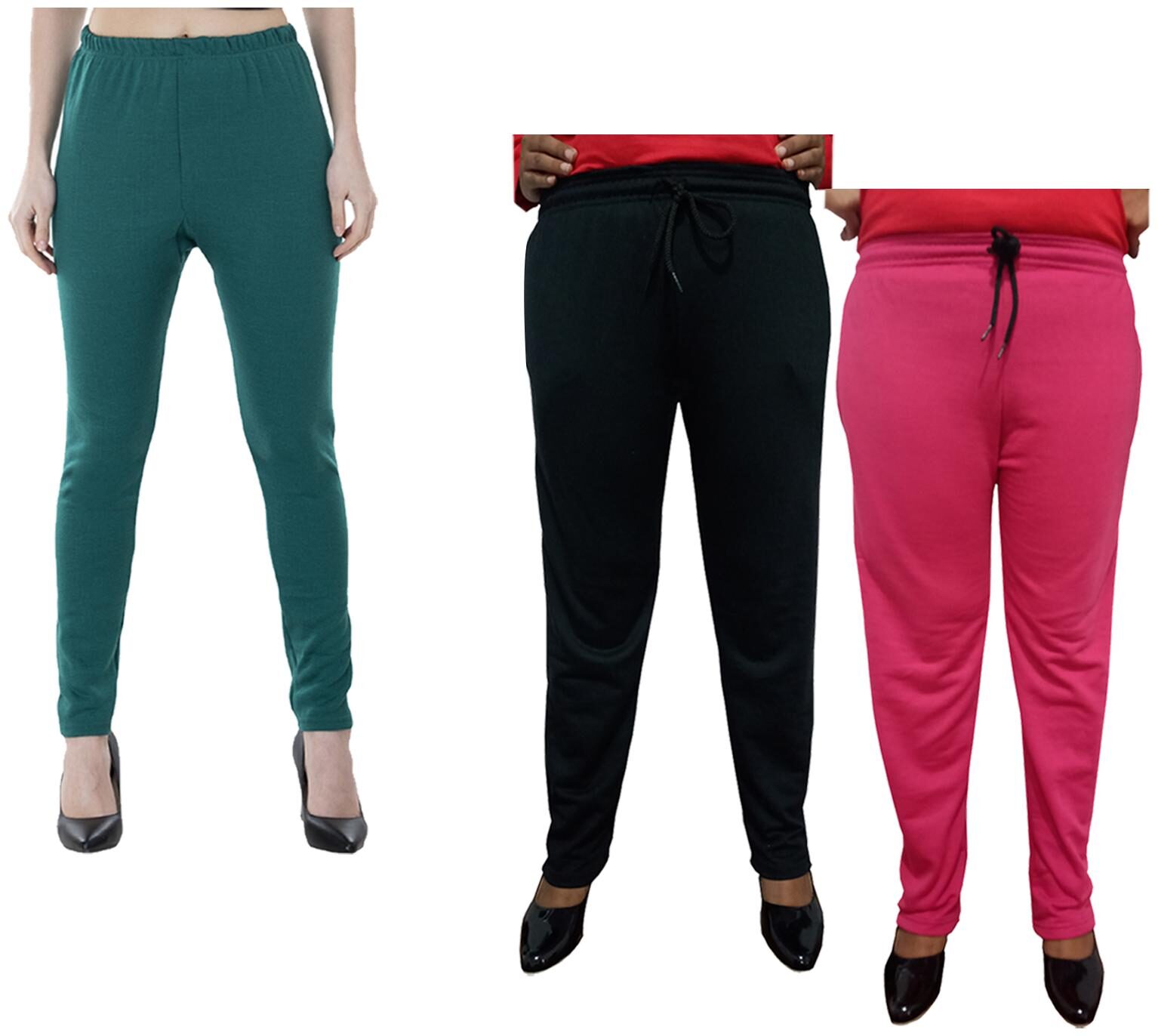 

Kavya Women Regular fit Fleece Solid Track pants - Multi