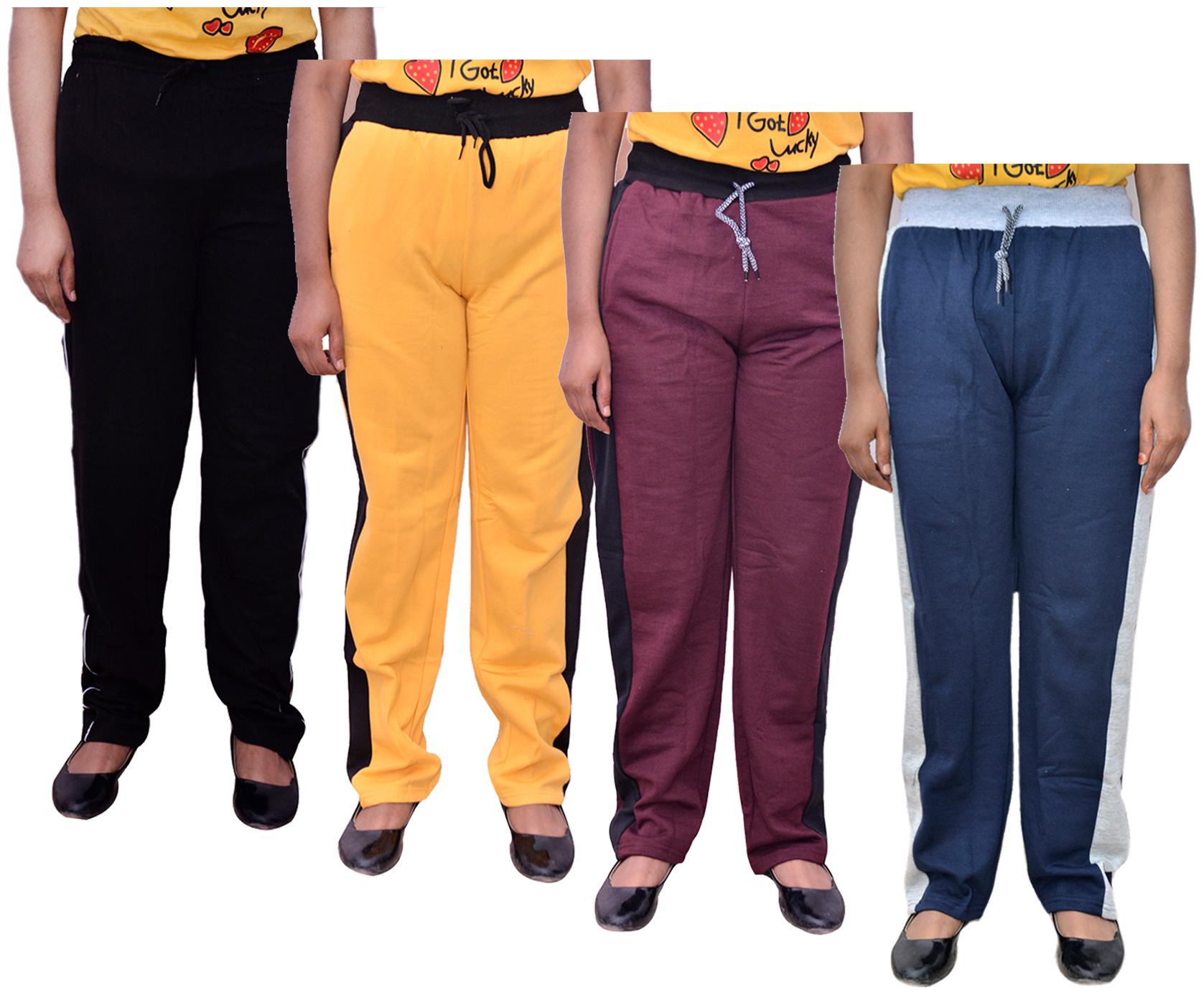 

Kavya Women Regular fit Cotton Solid Track pants - Multi