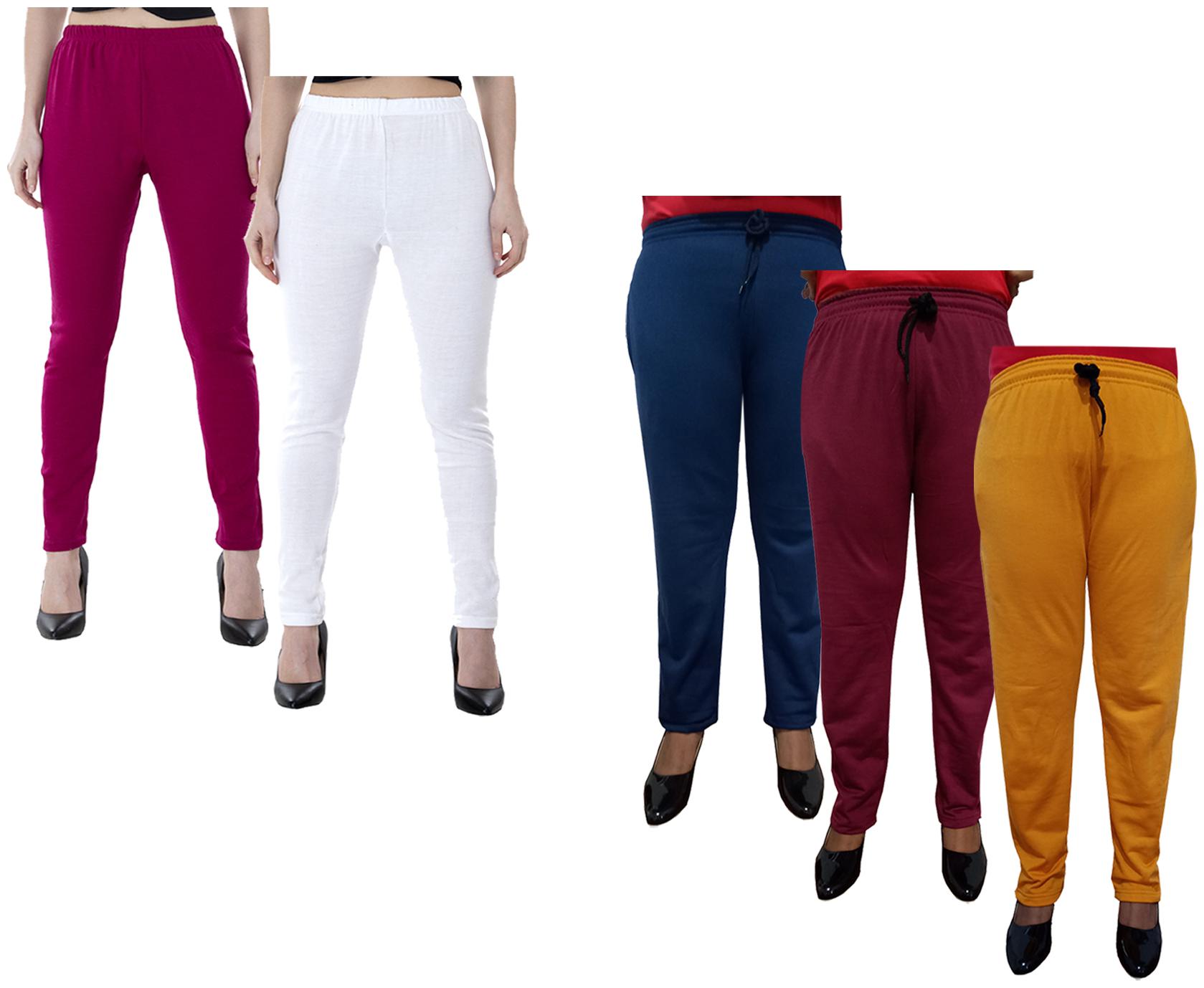 

Kavya Women Regular fit Fleece Solid Track pants - Multi