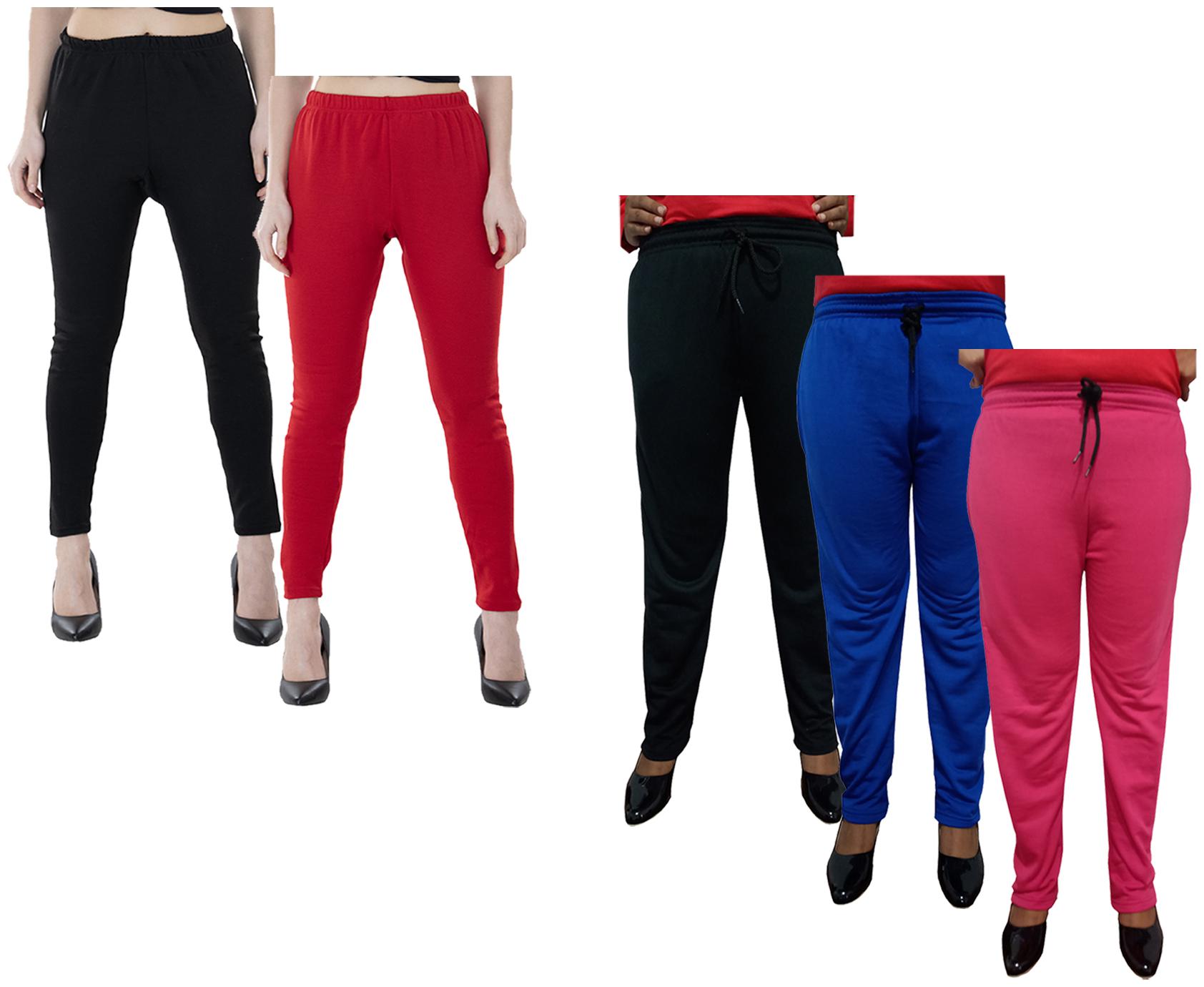 

Kavya Women Regular fit Fleece Solid Track pants - Multi