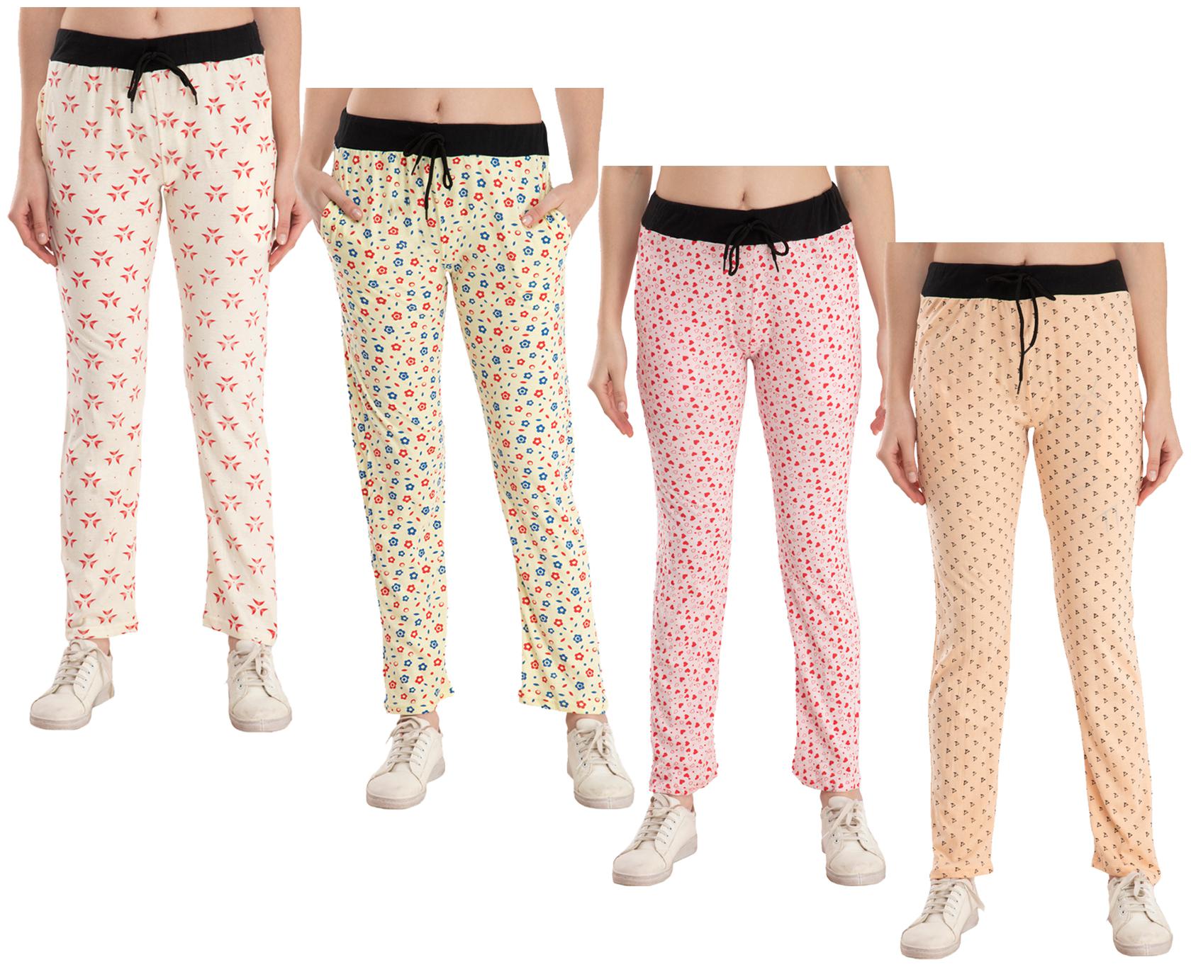 

Kavya Women Regular fit Cotton Printed Track pants - Multi