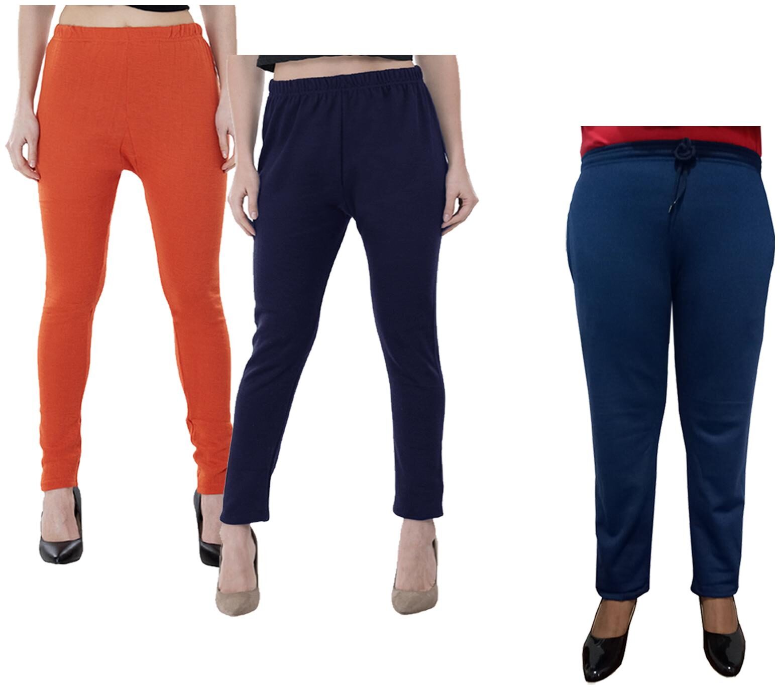 

Kavya Women Regular fit Fleece Solid Track pants - Multi