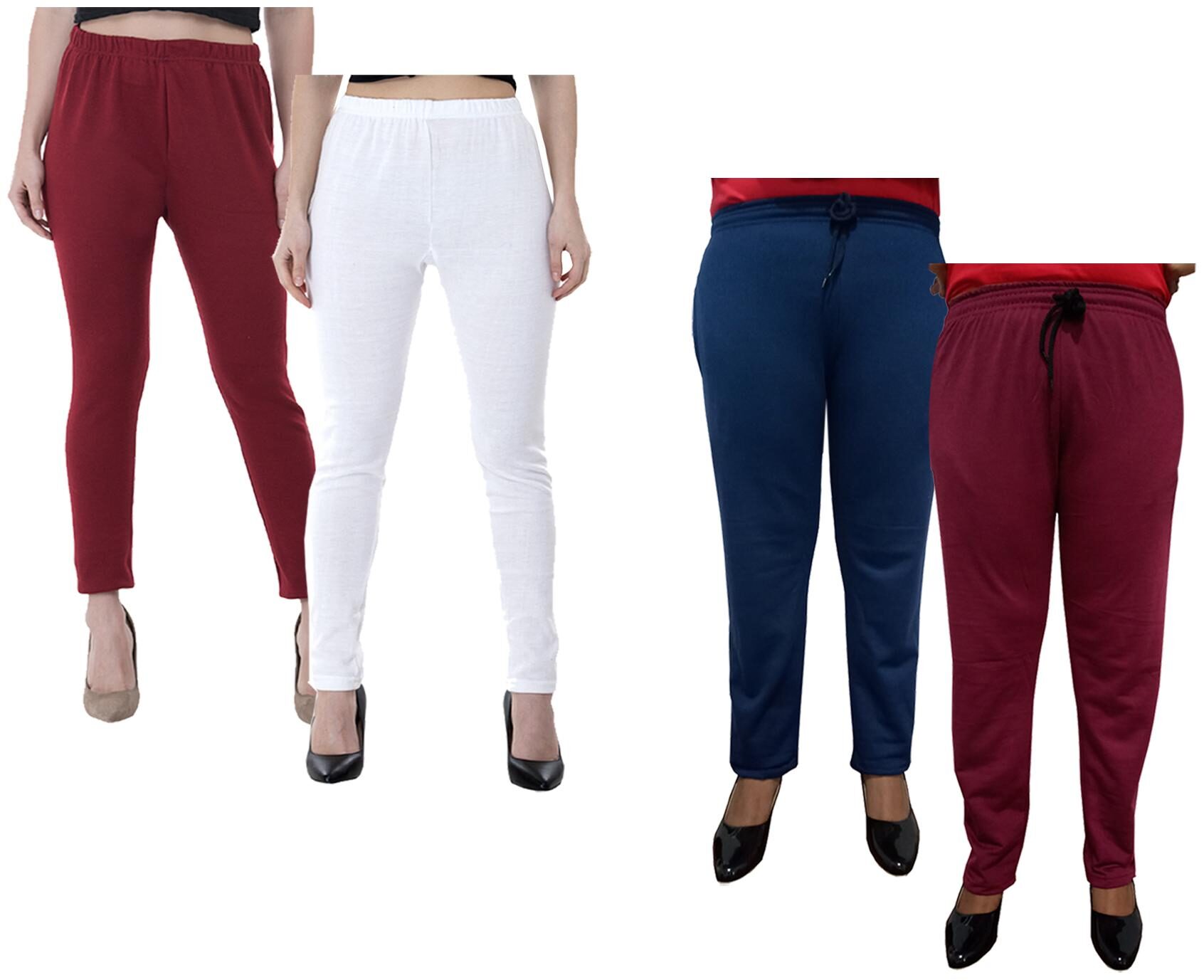 

Kavya Women Regular fit Fleece Solid Track pants - Multi