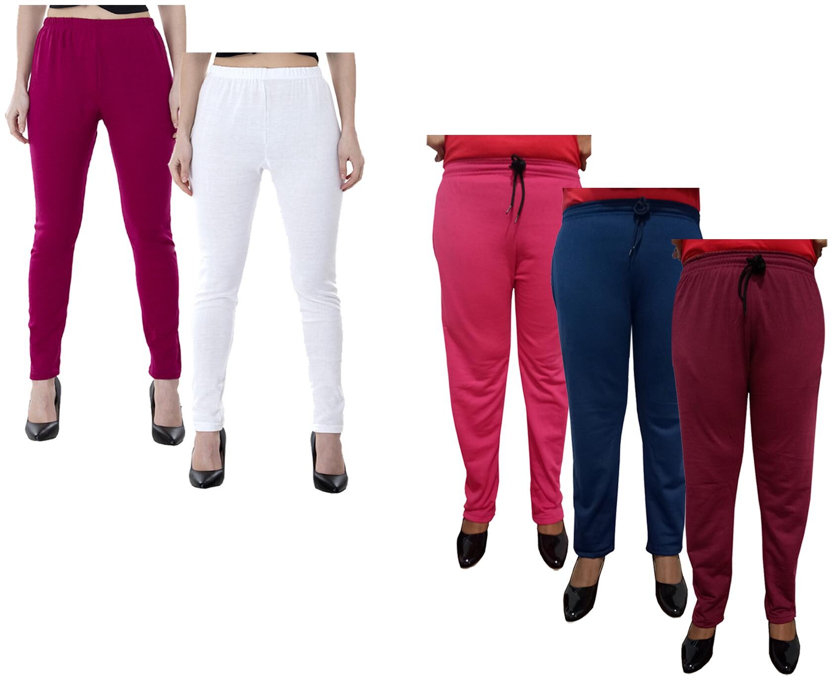 

Kavya Women Regular fit Fleece Solid Track pants - Multi