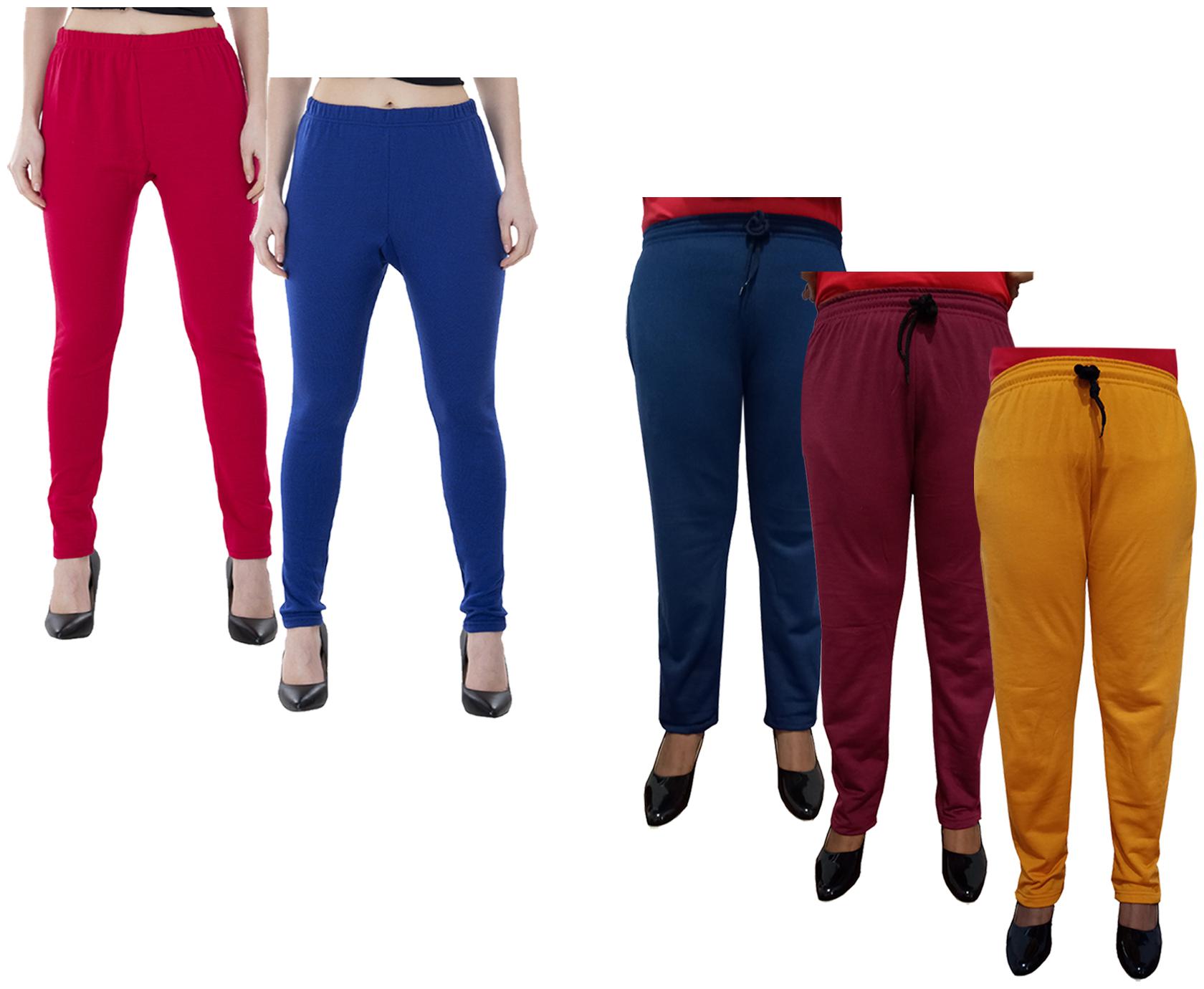 

Kavya Women Regular fit Fleece Solid Track pants - Multi