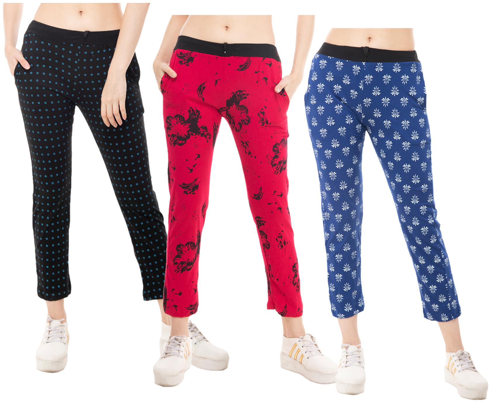 

Kavya Women Regular fit Cotton Printed Track pants - Multi