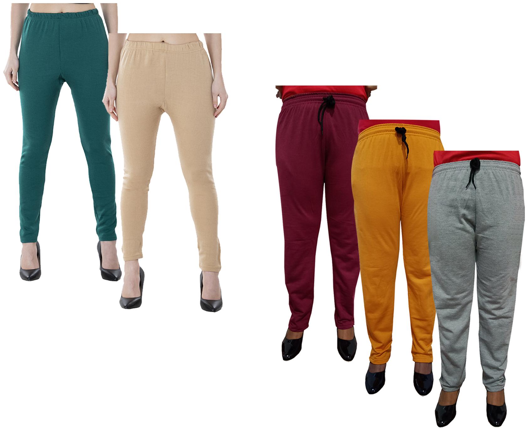 

Kavya Women Regular fit Fleece Solid Track pants - Multi