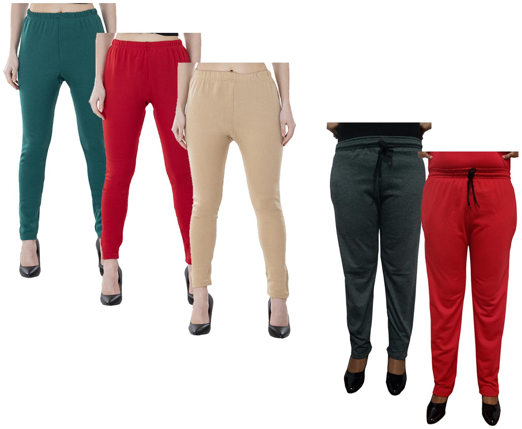 

Kavya Women Regular fit Fleece Solid Track pants - Multi