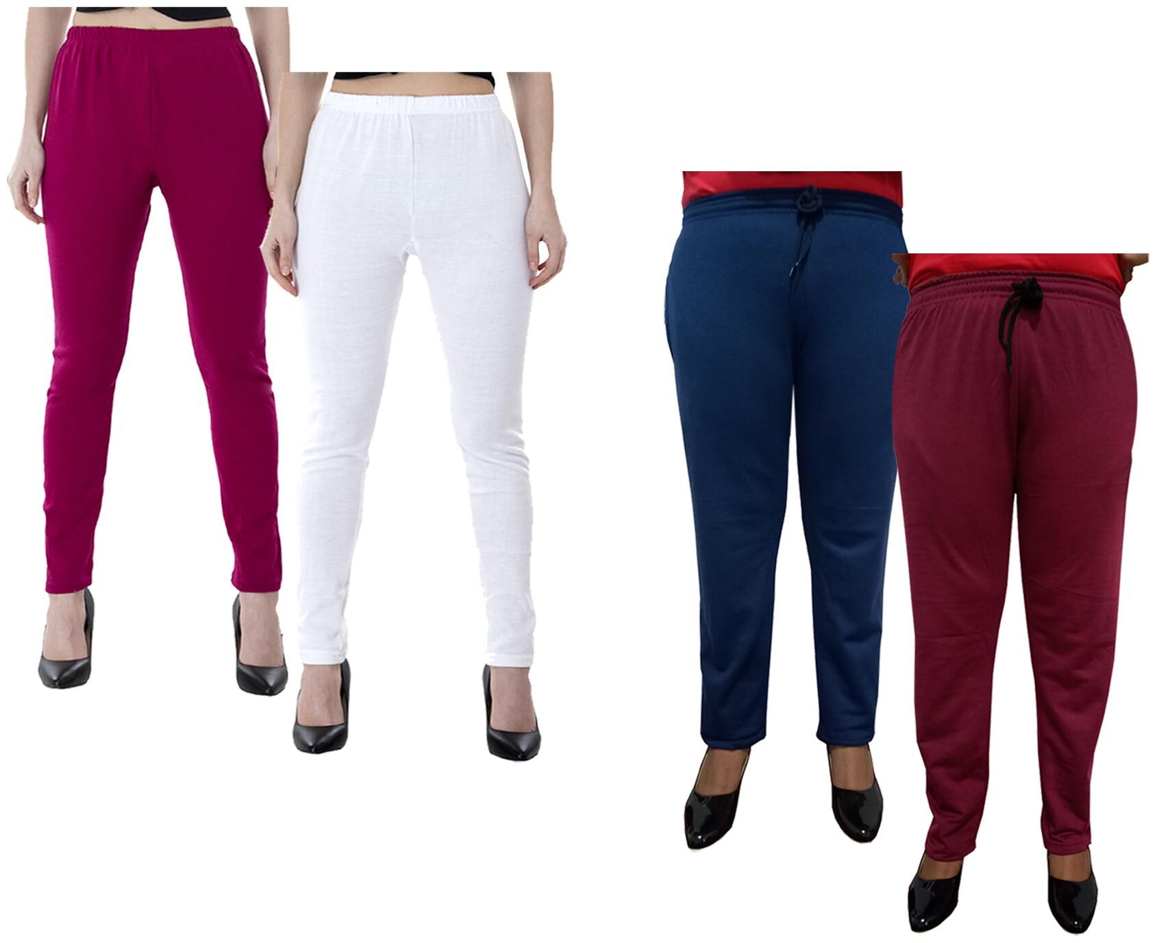 

Kavya Women Regular fit Fleece Solid Track pants - Multi