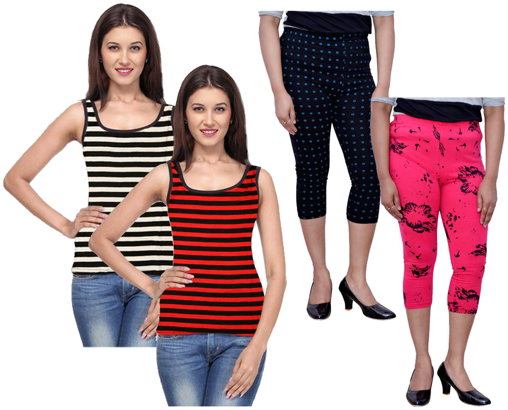 

Kavya Women Printed Regular capri - Multi